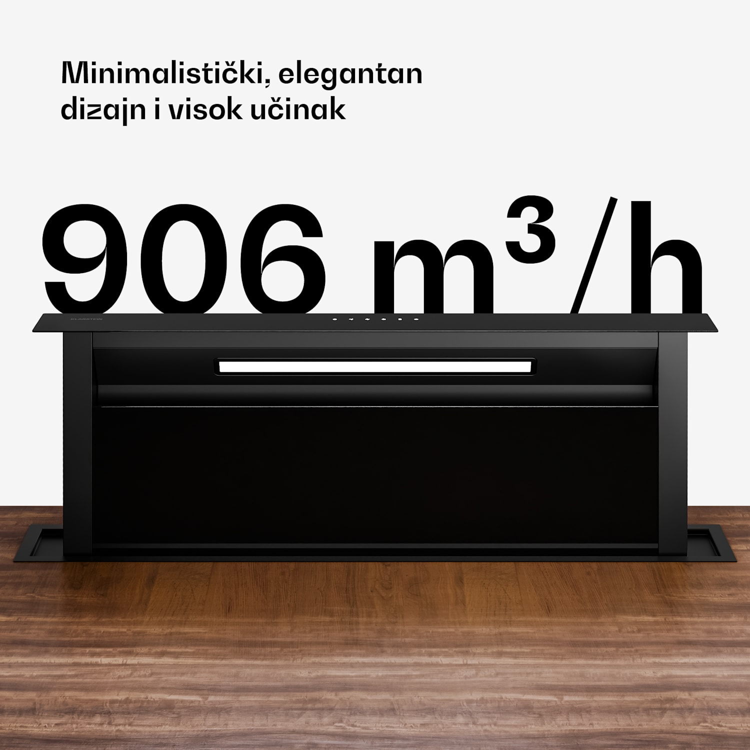 Velaire Downdraft sustav, Elegantan, minimalistički, snažan, Energetska klasa A++, 906 m³/h, 90 cm 90 cm