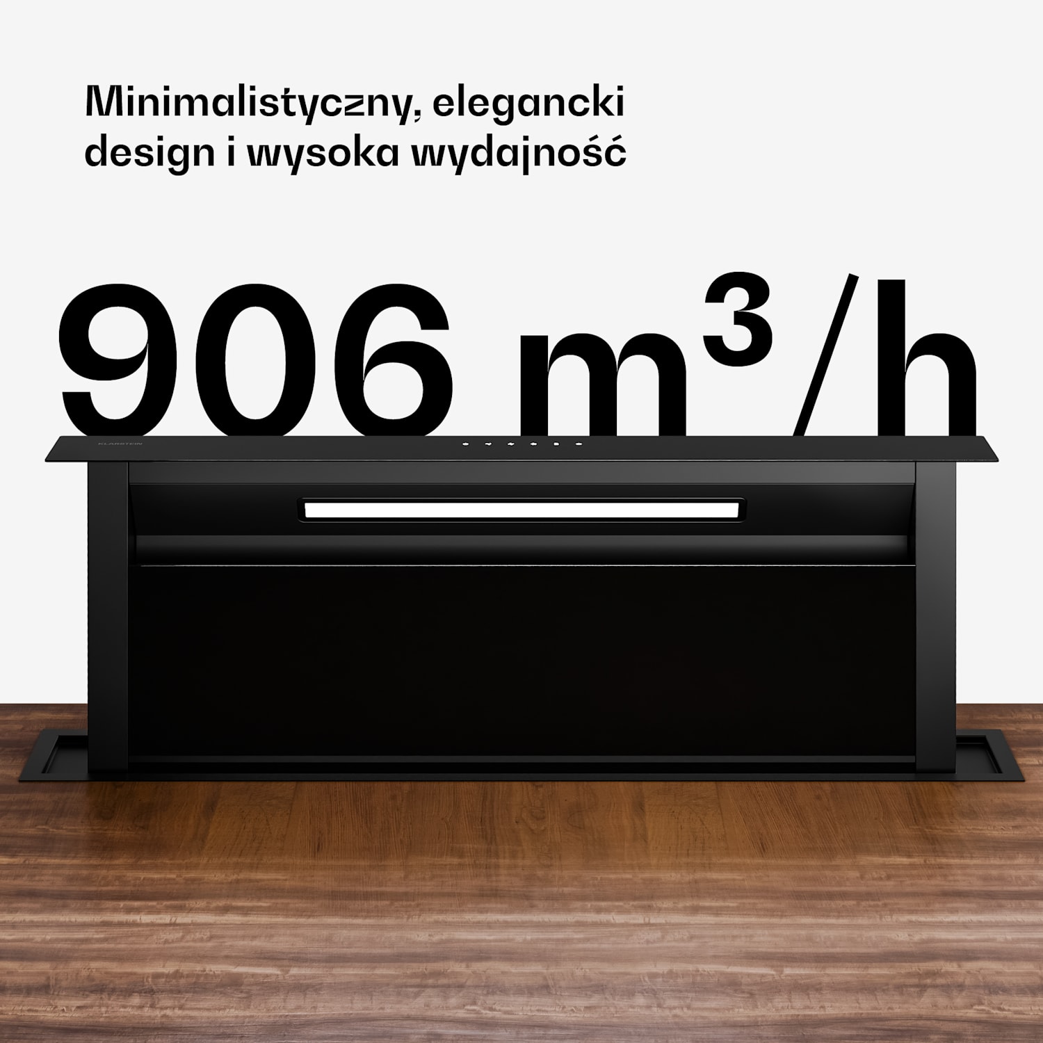 System downdraft Velaire, Elegancki, minimalistyczny, wydajny, Klasa energetyczna A++, 906 m³/h, 90 cm 90 cm