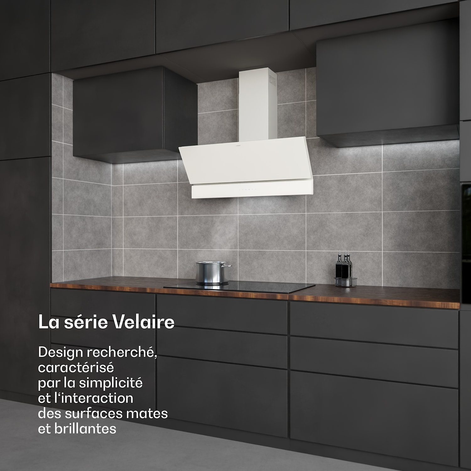 Velaire afzuigkap | elegant, minimalistisch, krachtig | energieklasse A++ | 820 m³/h | 90 cm 90 cm | Wit