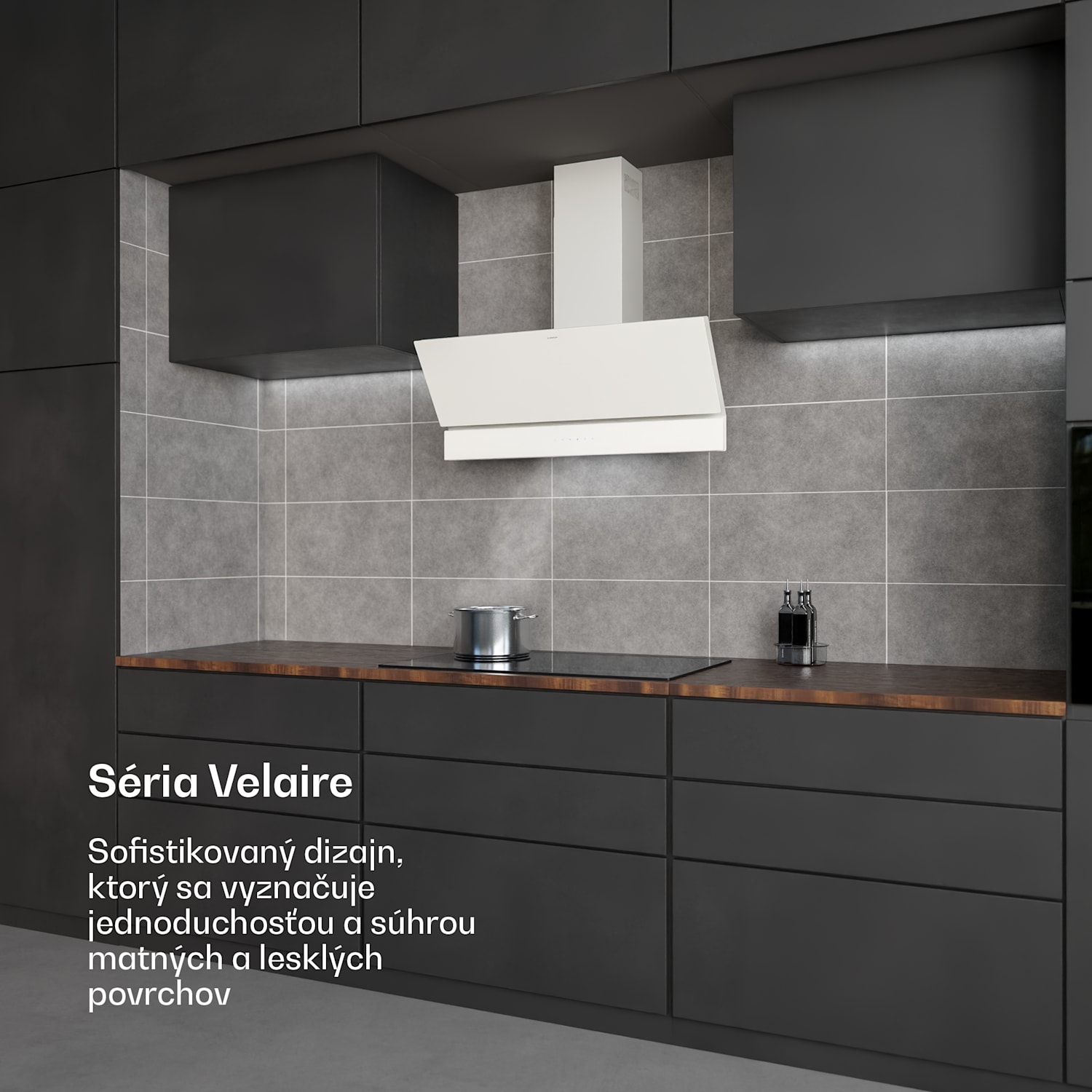 Velaire digestor, Elegantný, minimalistický, výkonný, Energetická trieda A++, 820 m³/h, 90 cm 90 cm | Biela