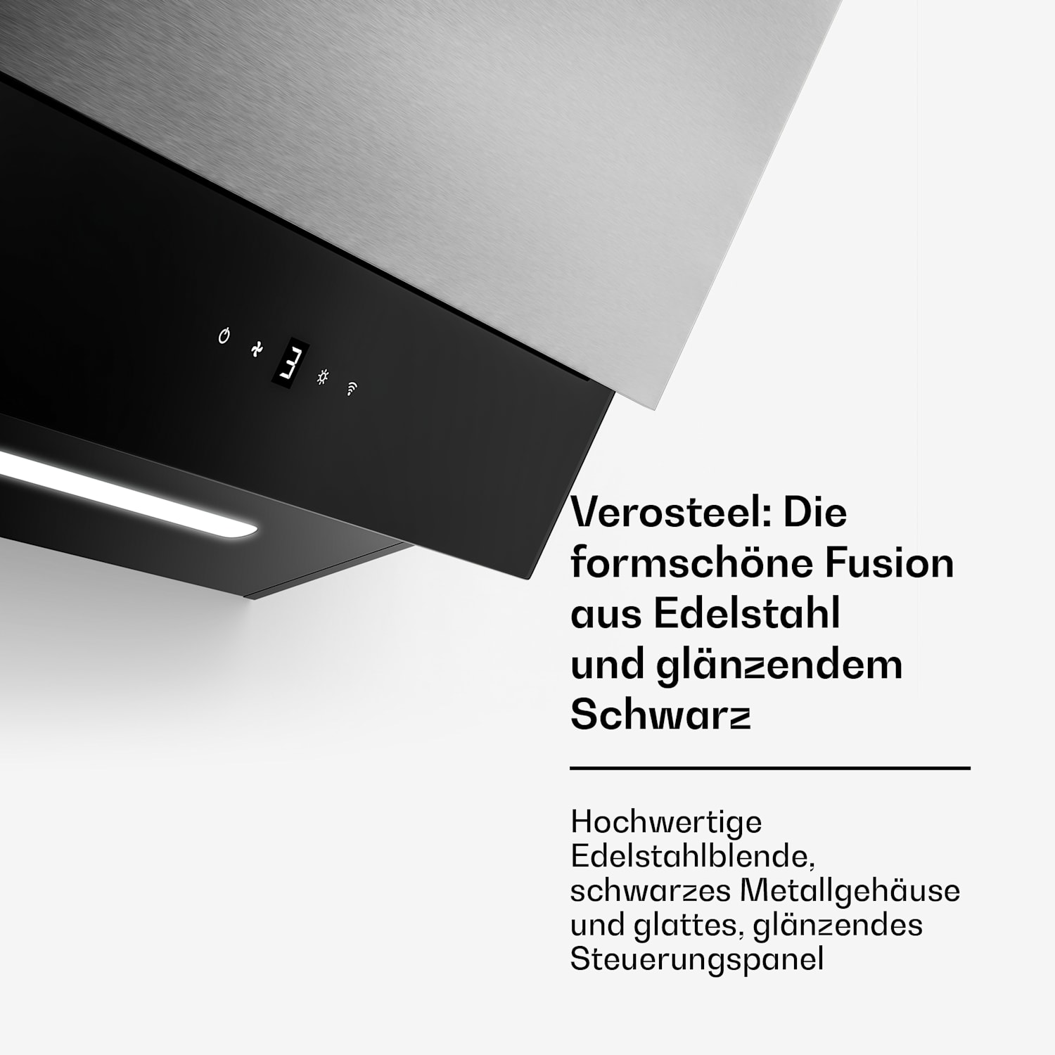Verosteel hotte de cuisine | Élégante, minimaliste, puissante | Classe énergétique A | 624 m³/h | 60 cm 60 cm