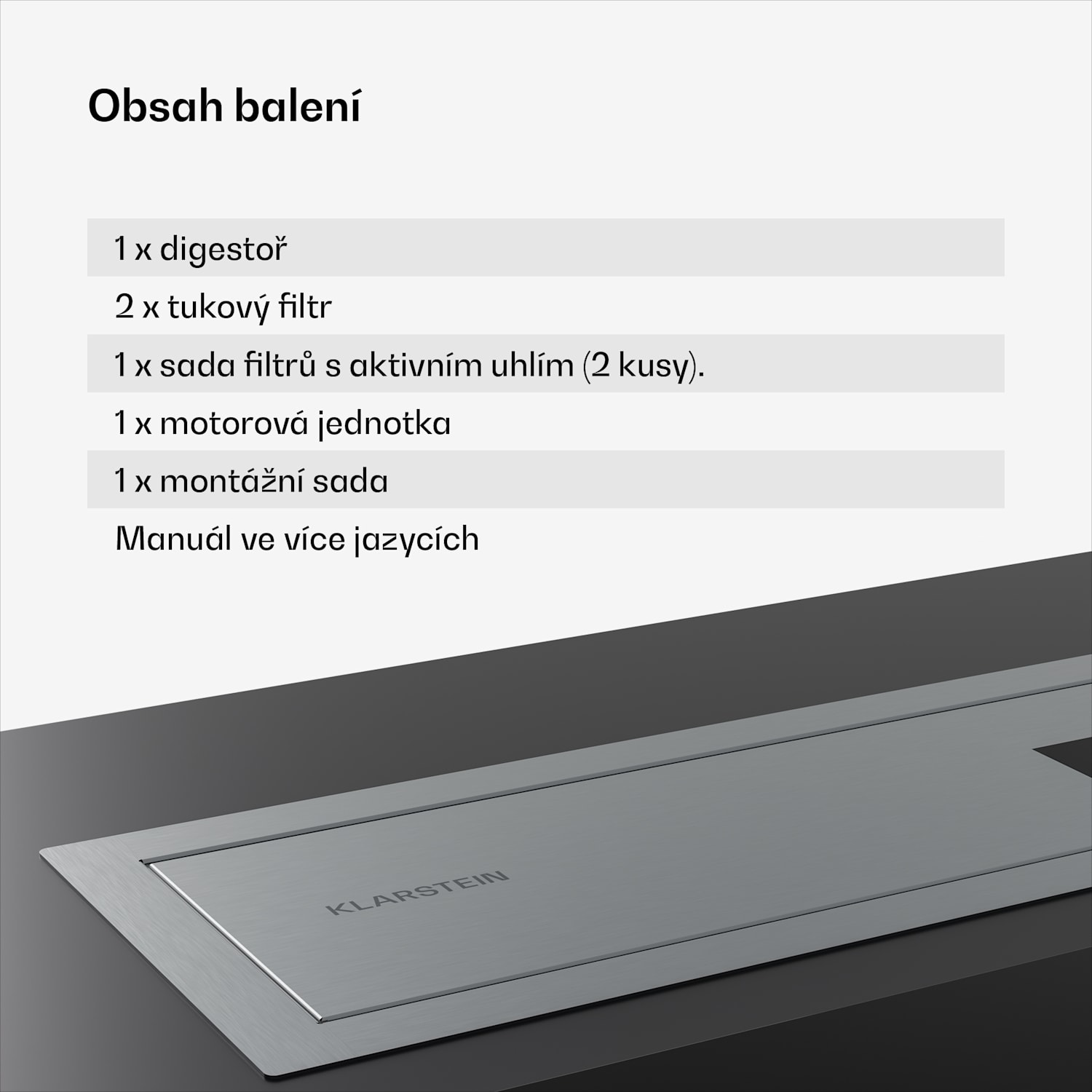 Verosteel vestavná digestoř, Minimalistická, výkonná, EEC A++, 853,3 m³/h, 60 cm 60 cm