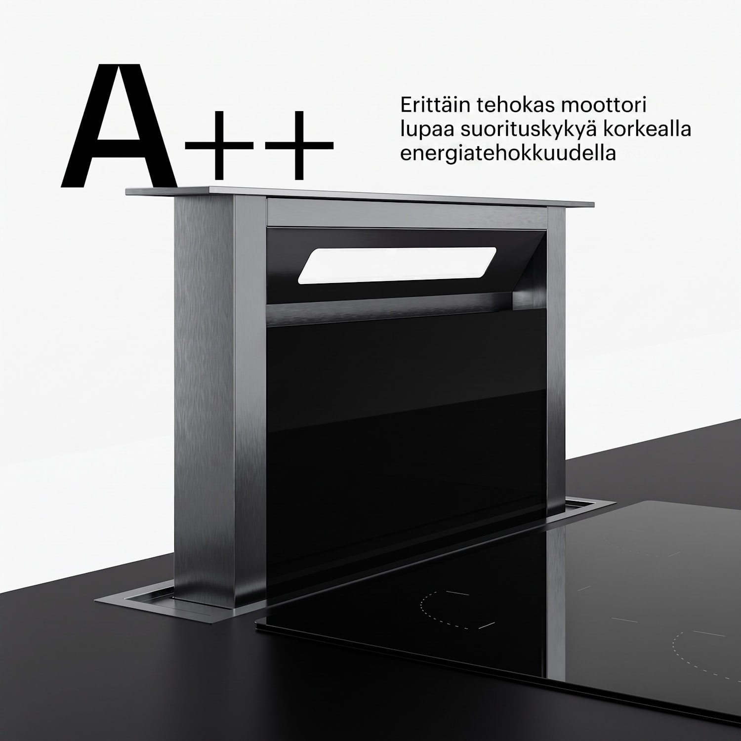 Verosteel upotettava liesituuletin | Minimalistinen, tehokas | EEC A++ | 853 m³/h | 60 cm 60 cm