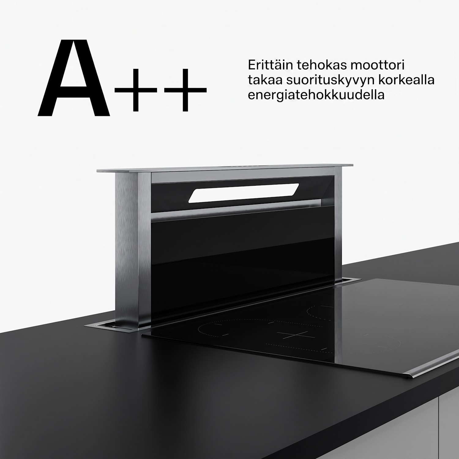 Verosteel upotettava liesituuletin minimalistinen, tehokas Energialuokka A++ 907 m³/h 90 cm 90 cm