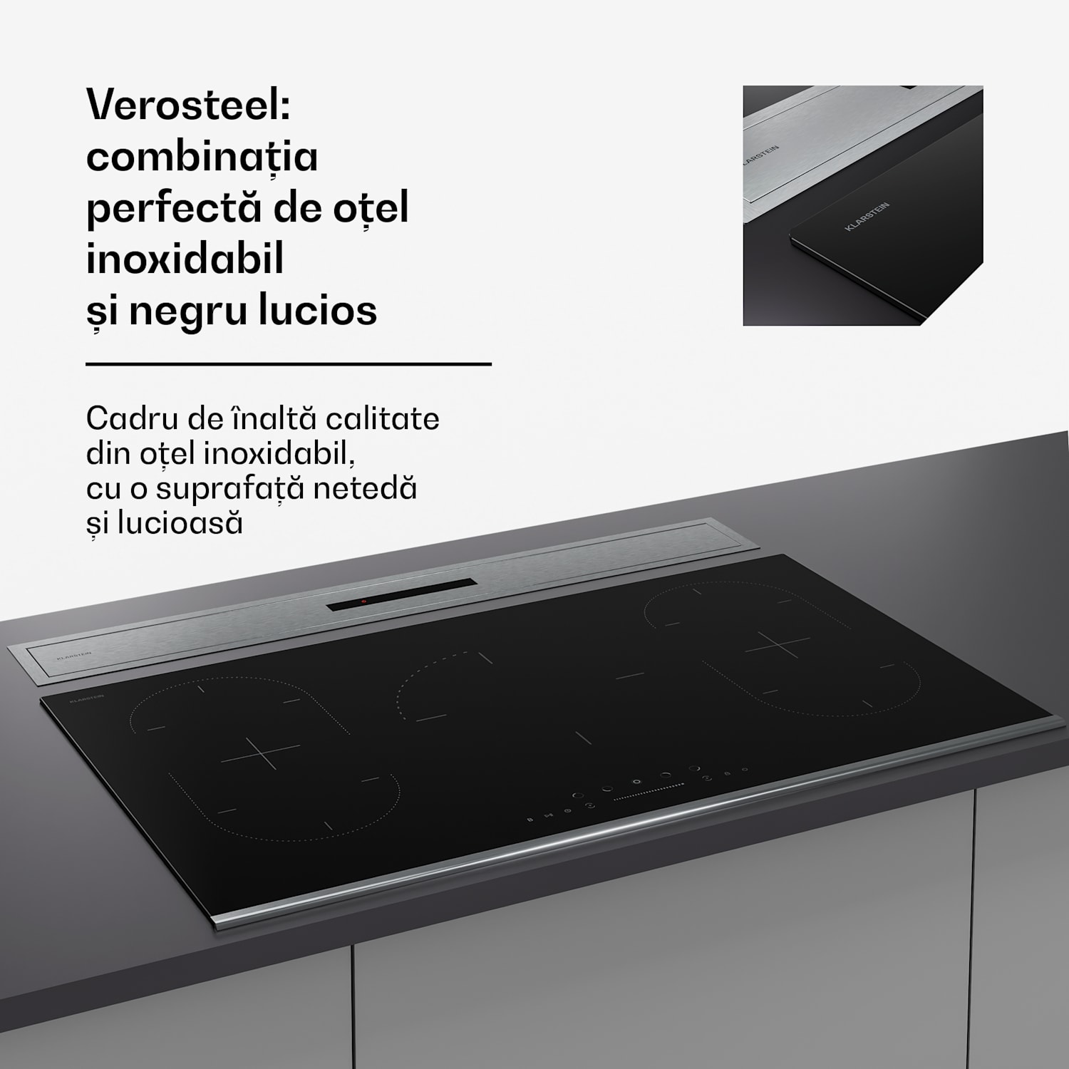 Verosteel încorporată hotă de evacuare, minimalistă, puternică, clasa energetică A++, 906,2 m³/h, 90cm 90 cm