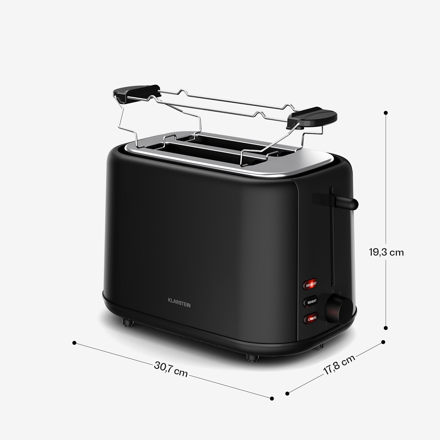 Velaire - Tostapane | 2 scomparti | 800 W | 7 livelli di doratura | Griglia per panini 