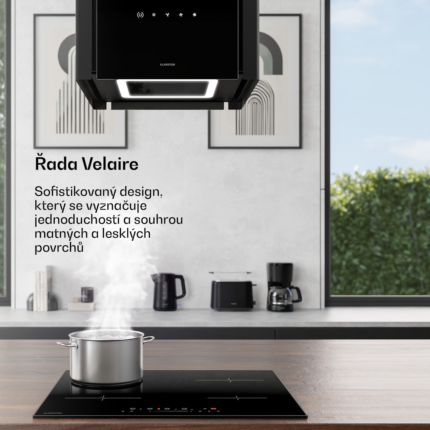 Rychlovarná konvice Velaire | 1,7 litru | 2200 W | 360° otočná základna | Moderní, minimalistický design 