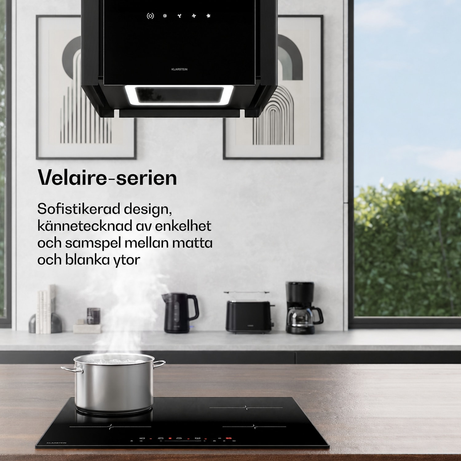 Velaire vattenkokare | 1,7 liter | 2 200 W | 360° roterande bas | modernt, minimalistiskt design 