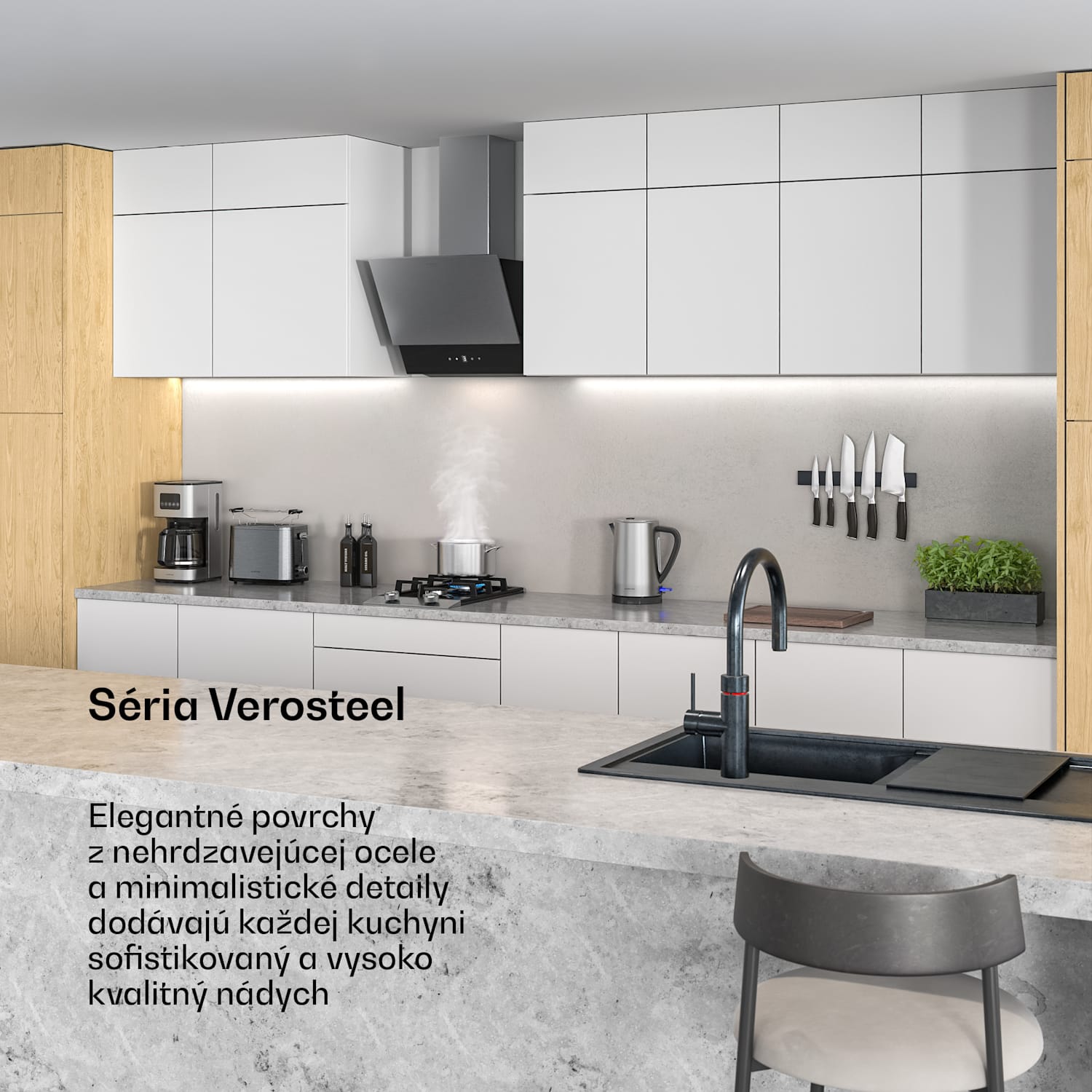 Verosteel hriankovač | Hriankovač na 2 krajce | 800 W | 7 úrovní opečenia | Ohrievač žemlí 