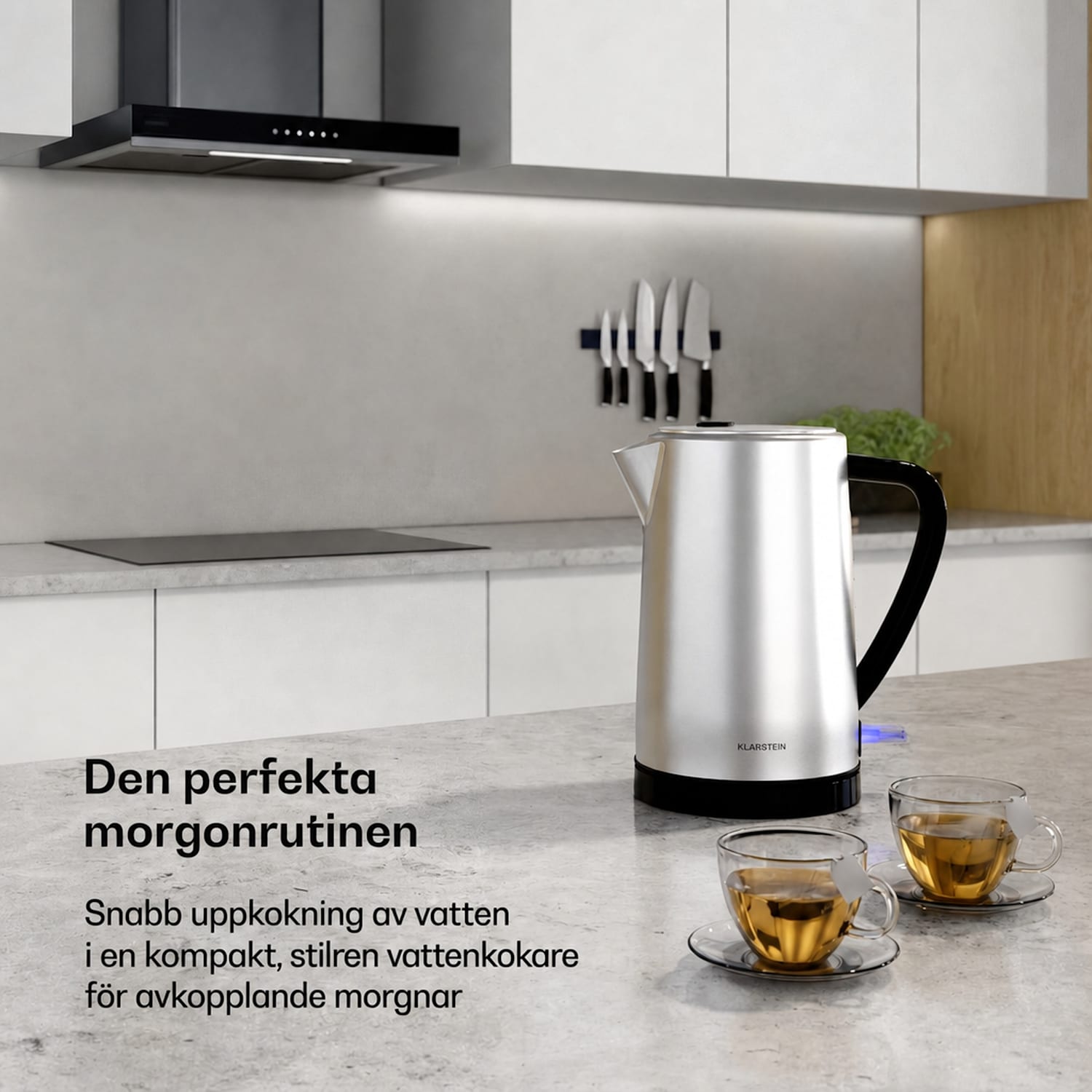 Verosteel Vattenkokare | 1,7 liter | 2200 W | 360° roterande bas | Modernt rostfritt stål-design 
