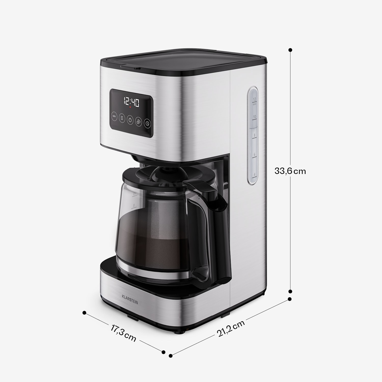 Verosteel filter-koffiezetapparaat | RVS | 1,5 liter | warmhoudfunctie | 12 kopjes 