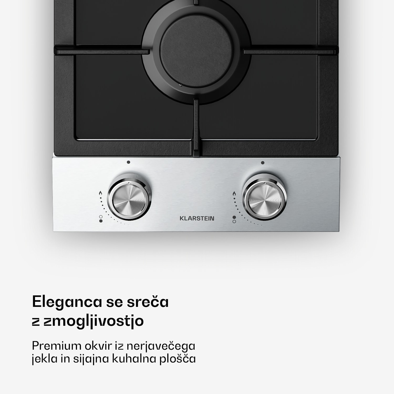 Verosteel Plinska kuhalna plošča, 2-conska, električni vžig, združljiva z zemeljskim plinom in utekočinjenim naftnim plinom, 4200 W, 30 cm 30 cm | Srebrna