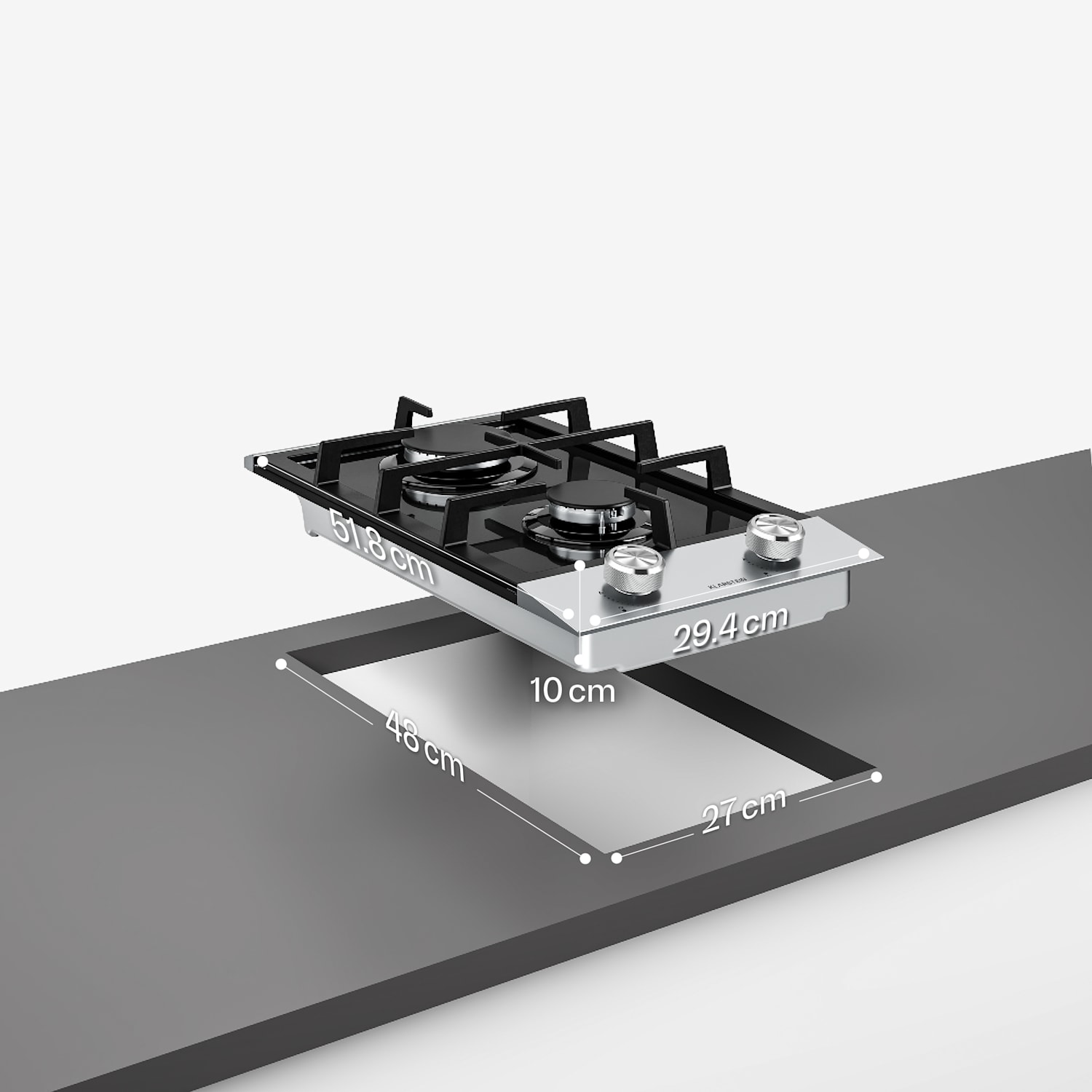 Verosteel Gas Cooktop | 2-burner | Electric Ignition | Natural Gas & LPG Compatible | 4200 W | 30cm 