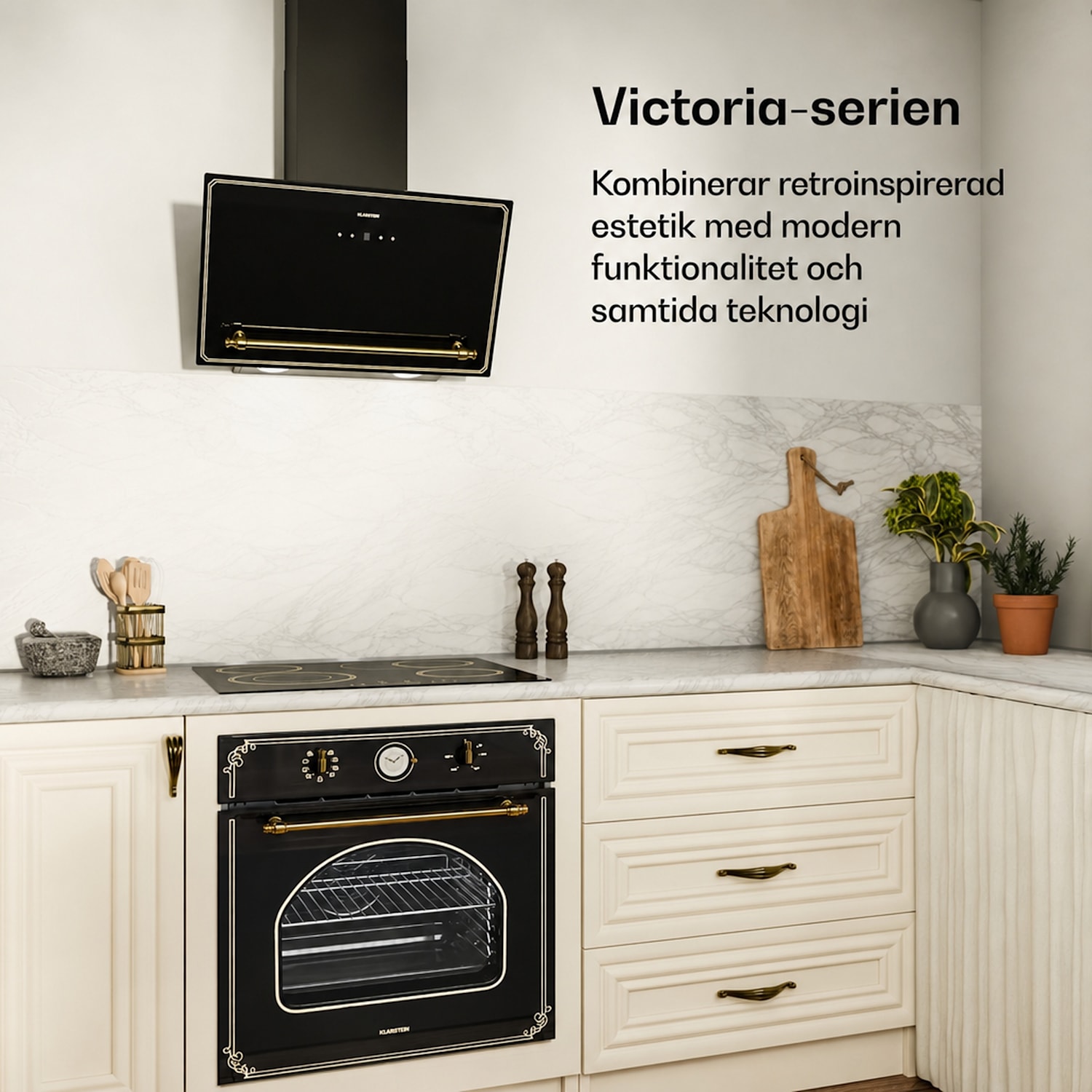Victoria glaskeramiskt induktionshäll | 4 zoner | Elegant, tidlös | 6600 W | 60 cm 60 cm