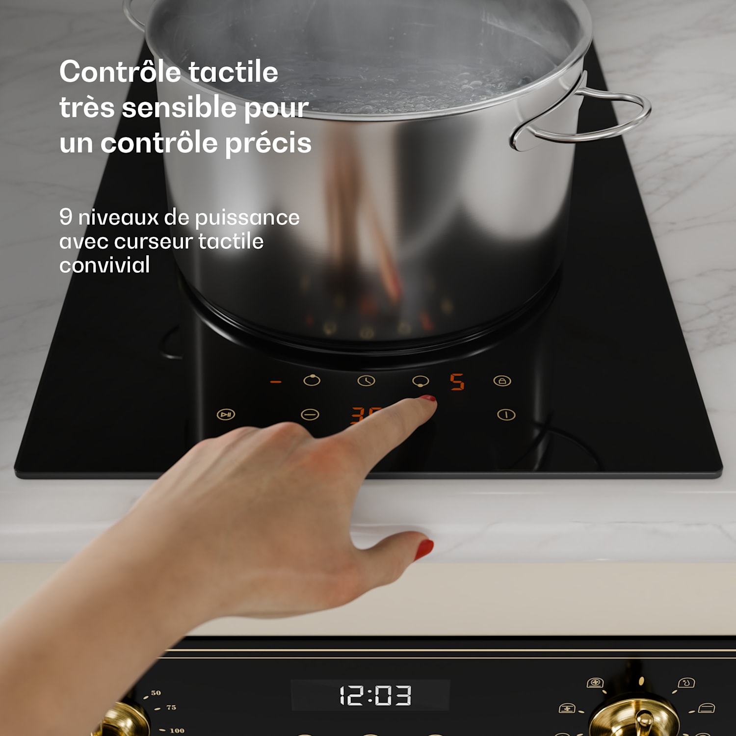 Victoria glazen keramische kookplaat | 2 zones | Elegant, tijdloos | 3000 W | 30 cm 30 cm