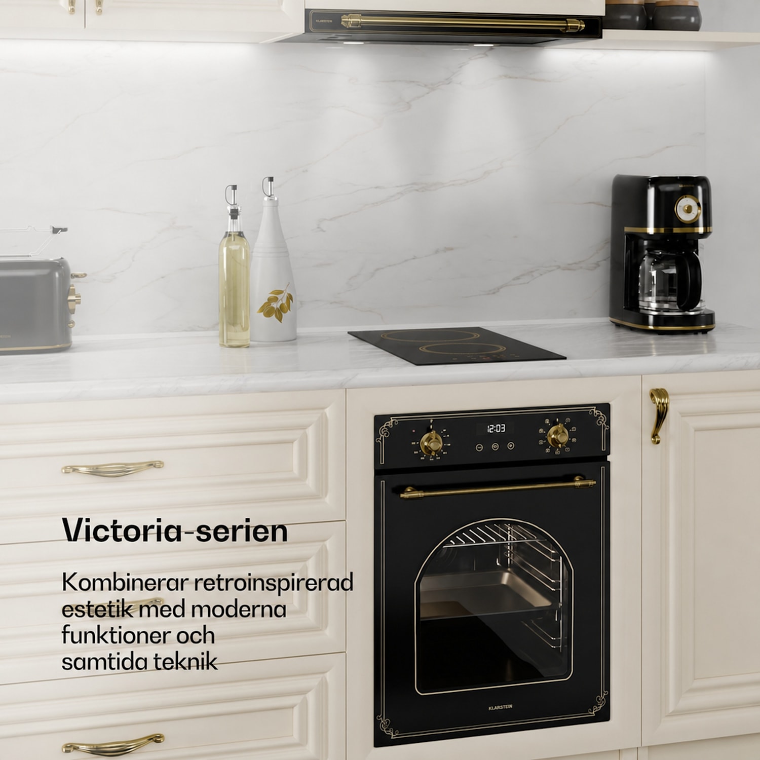 Victoria glaskeramiskt kokfält | 2 zoner | Elegant, tidlös | 3000 W | 30 cm 30 cm