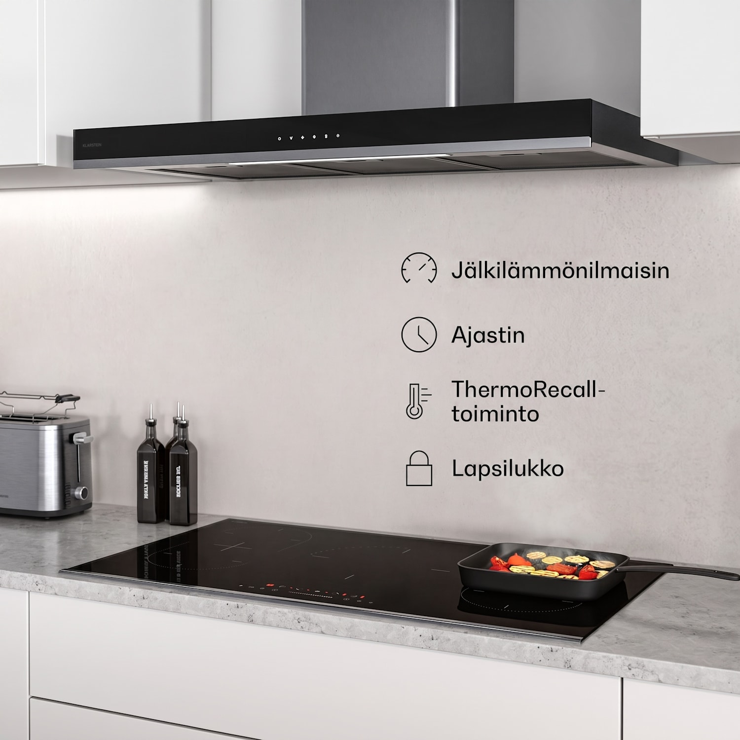 Verosteel induktiotaso | Tyylikäs, minimalistinen, tehokas | 5 keittoaluetta | 12200 W | 90 cm 90 cm