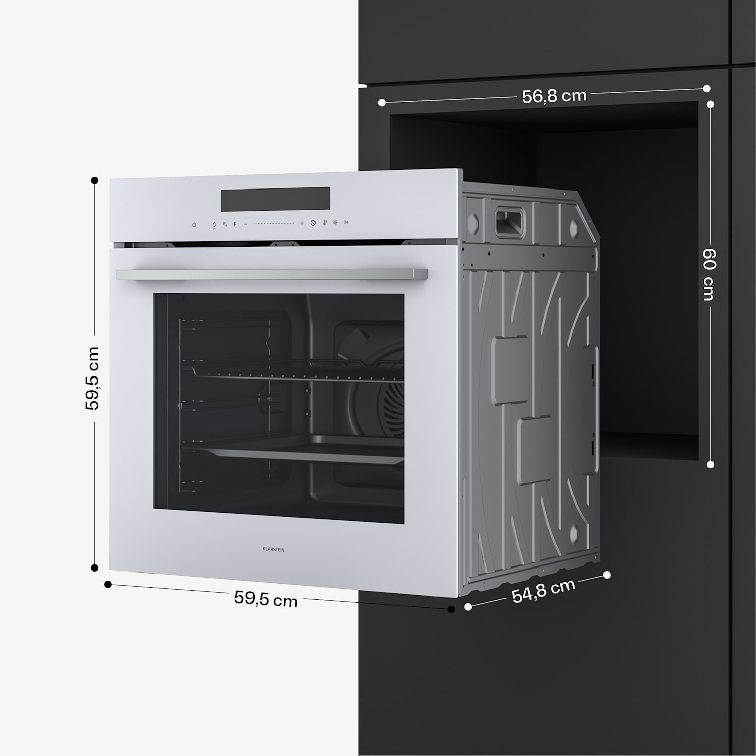 Velaire Backofen | Elektroherd | Großem Funktionsumfang | Energieeffizientzklasse A+ | 3160 W | 60cm Weiß