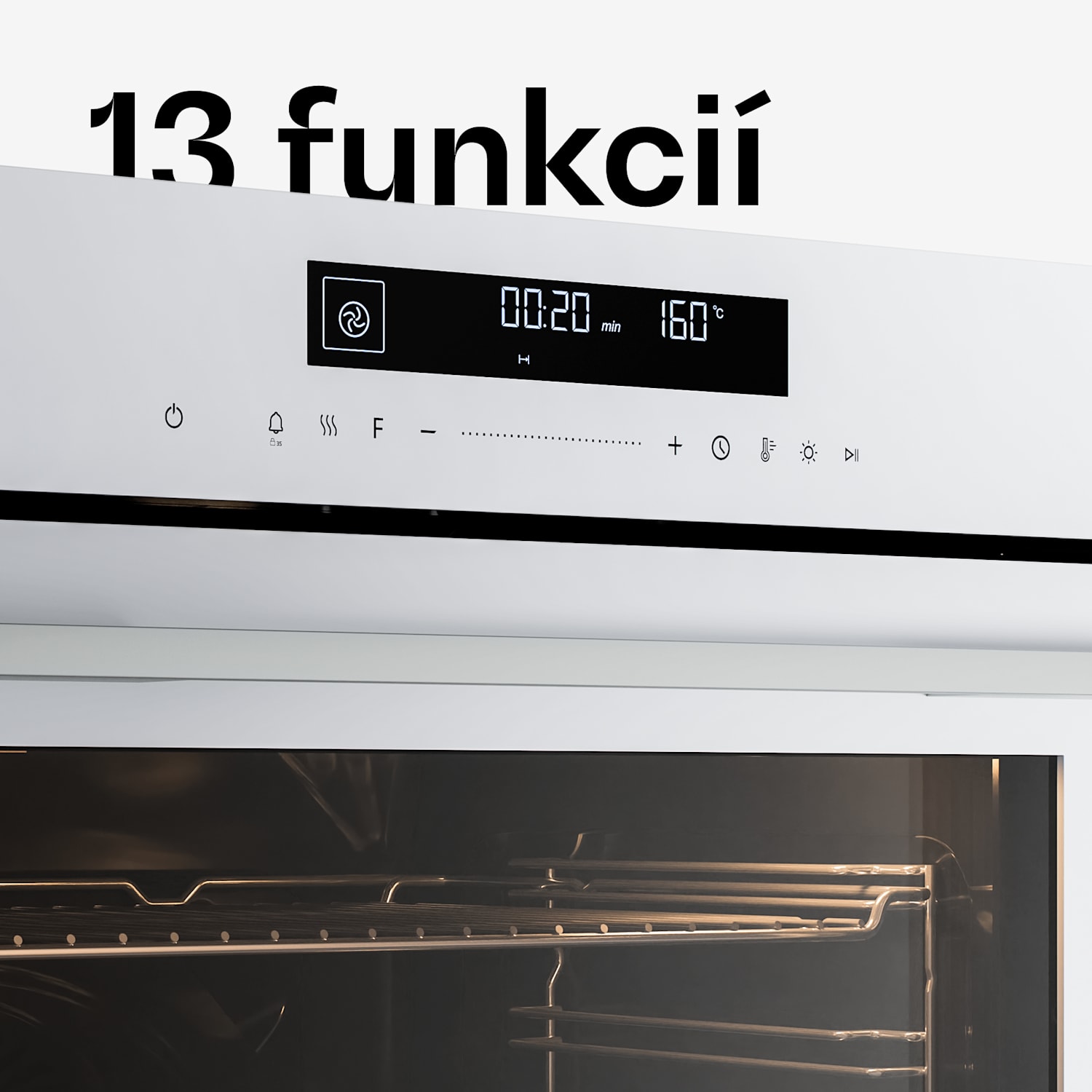 Velaire Vstavaná rúra Biela, 74L, A+, 3160 W, 60 cm Biela