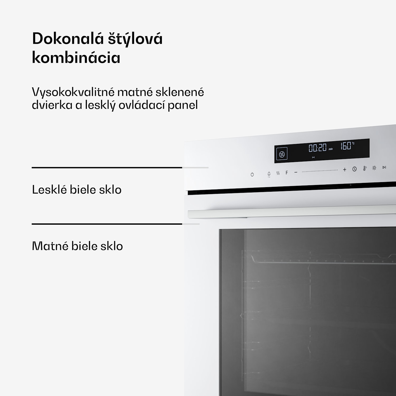 Velaire Vstavaná rúra Biela, 74L, A+, 3160 W, 60 cm Biela