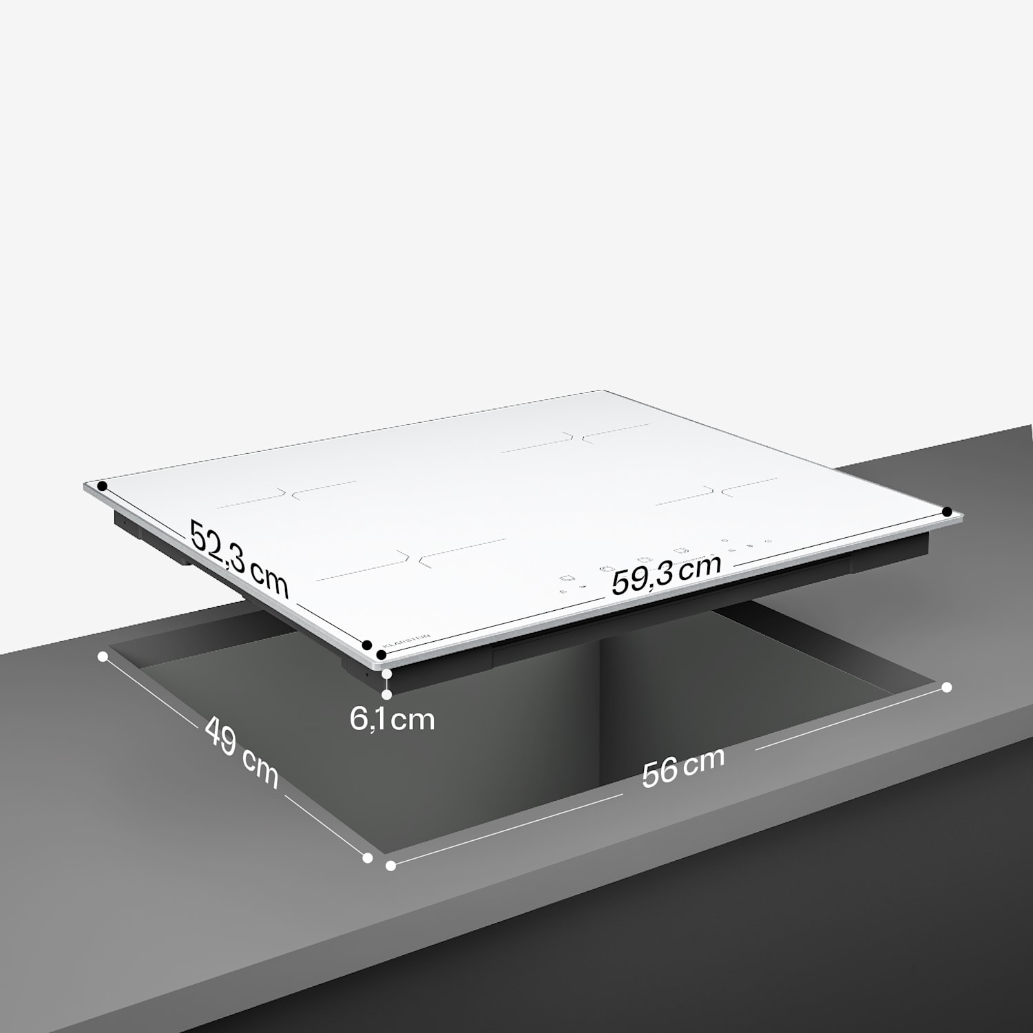 Velaire indukčná varná doska, elegantná, minimalistická, výkonná, 4 varné zóny, 7000 W, 60 cm Standard | 4 | Biela