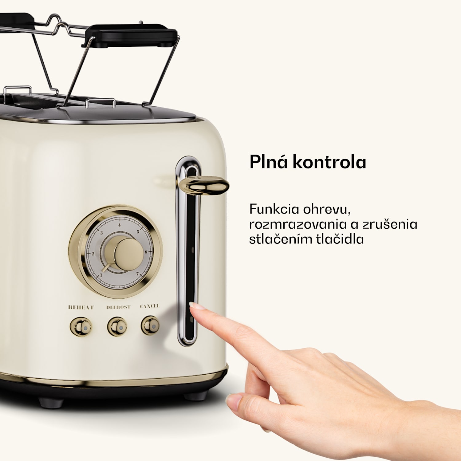 Victoria hriankovač | Hriankovač na 2 krajce | 800 W | 7 úrovní opečenia | Ohrievač žemlí 