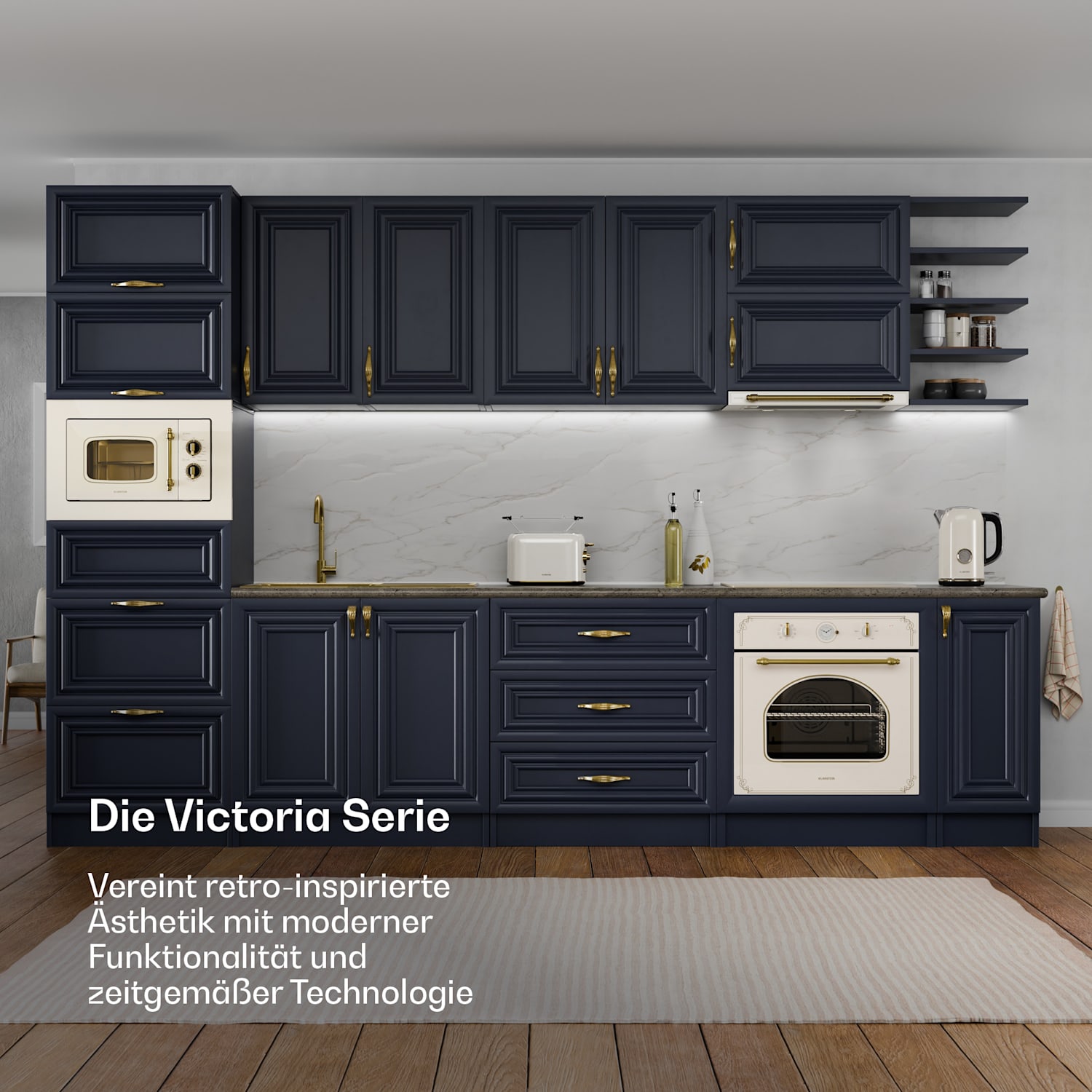 Victoria Wasserkocher | 1,7 Liter | 2200 W | 360°-Drehfuß | Zeitloses Design 