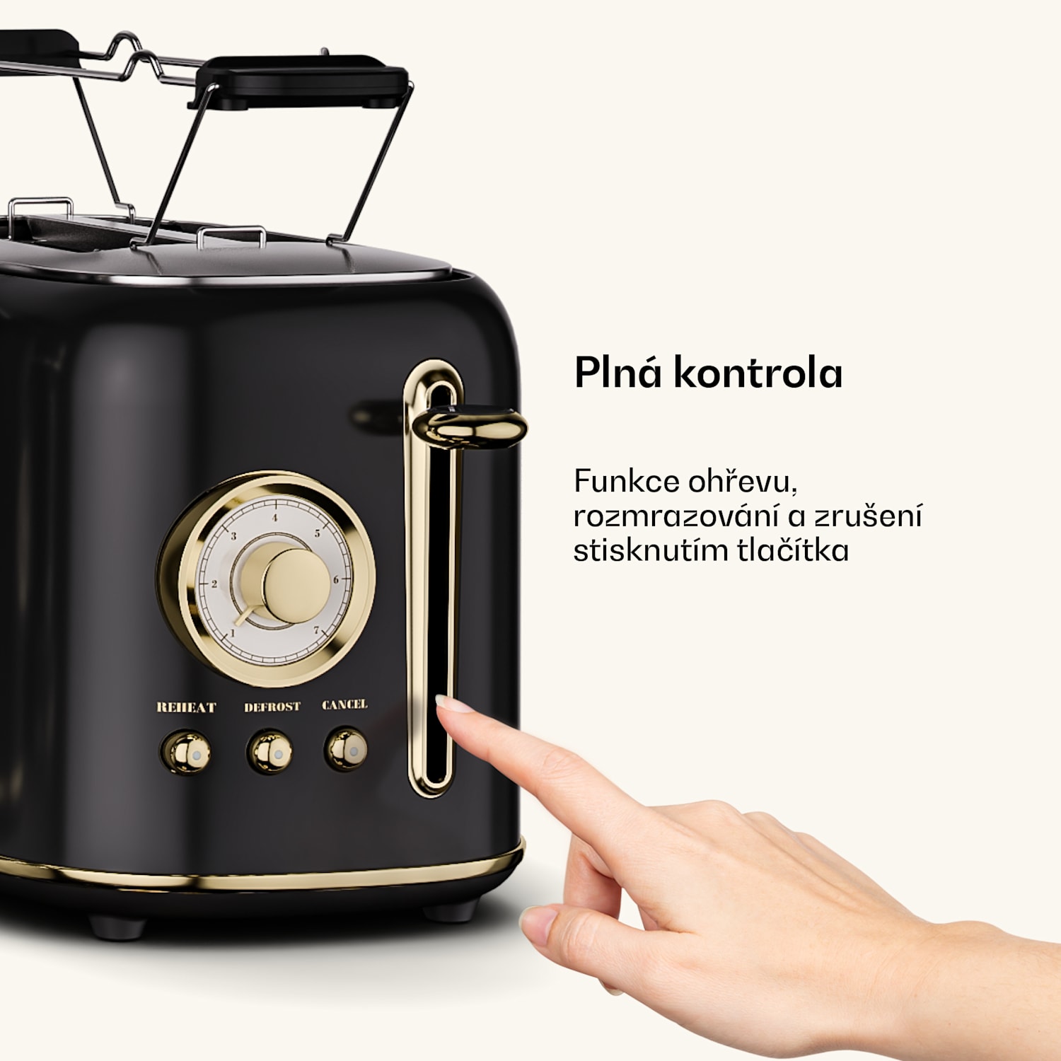 Topinkovač Victoria | Topinkovač na 2 plátky | 800 W | 7 úrovní opékání | Ohřívač housek 