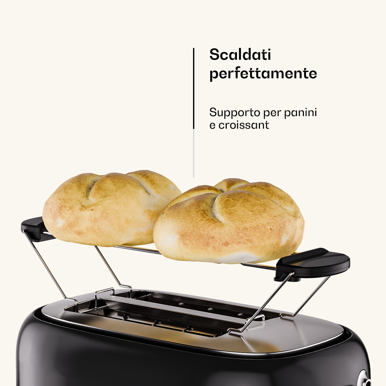 Victoria - Tostapane | 2 scomparti | 800 W | 7 livelli di doratura | Griglia per panini 
