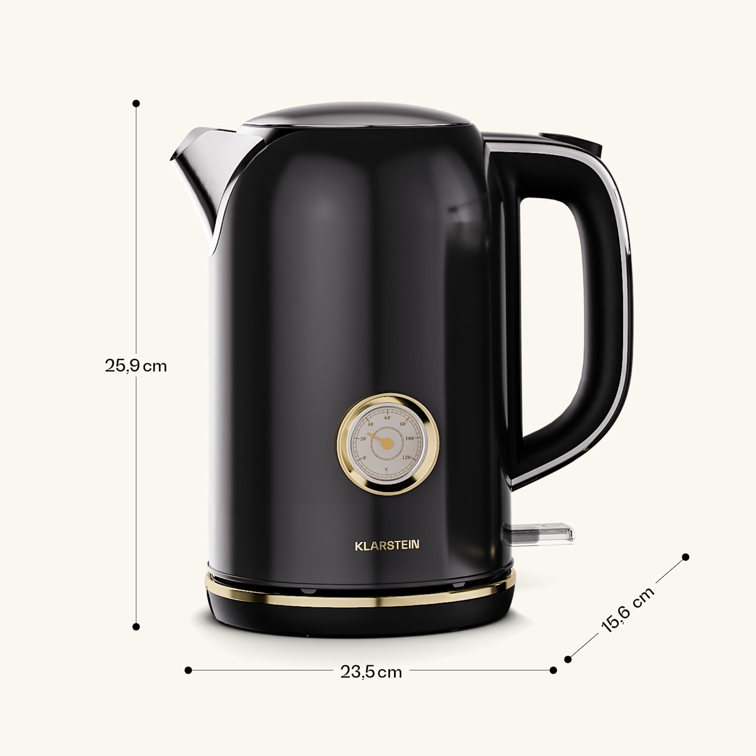 Victoria vedenkeitin | 1,7 litraa | 2200 W | 360° pyörivä jalusta | Ajaton muotoilu 