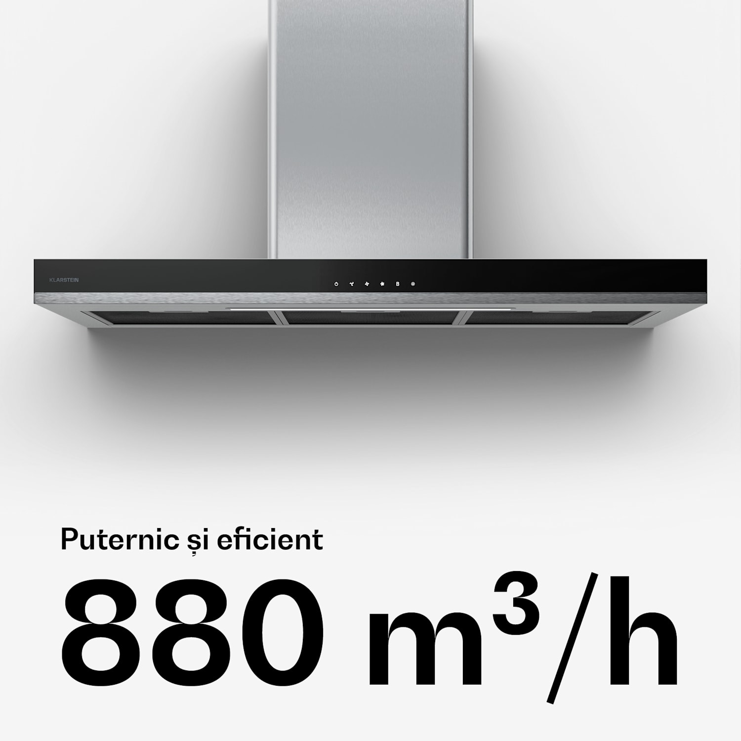 Verosteel hotă de bucătărie, Elegantă, minimalistă, puternică, Clasa energetică A++, 881,6 m³/h, 90 cm 90 cm