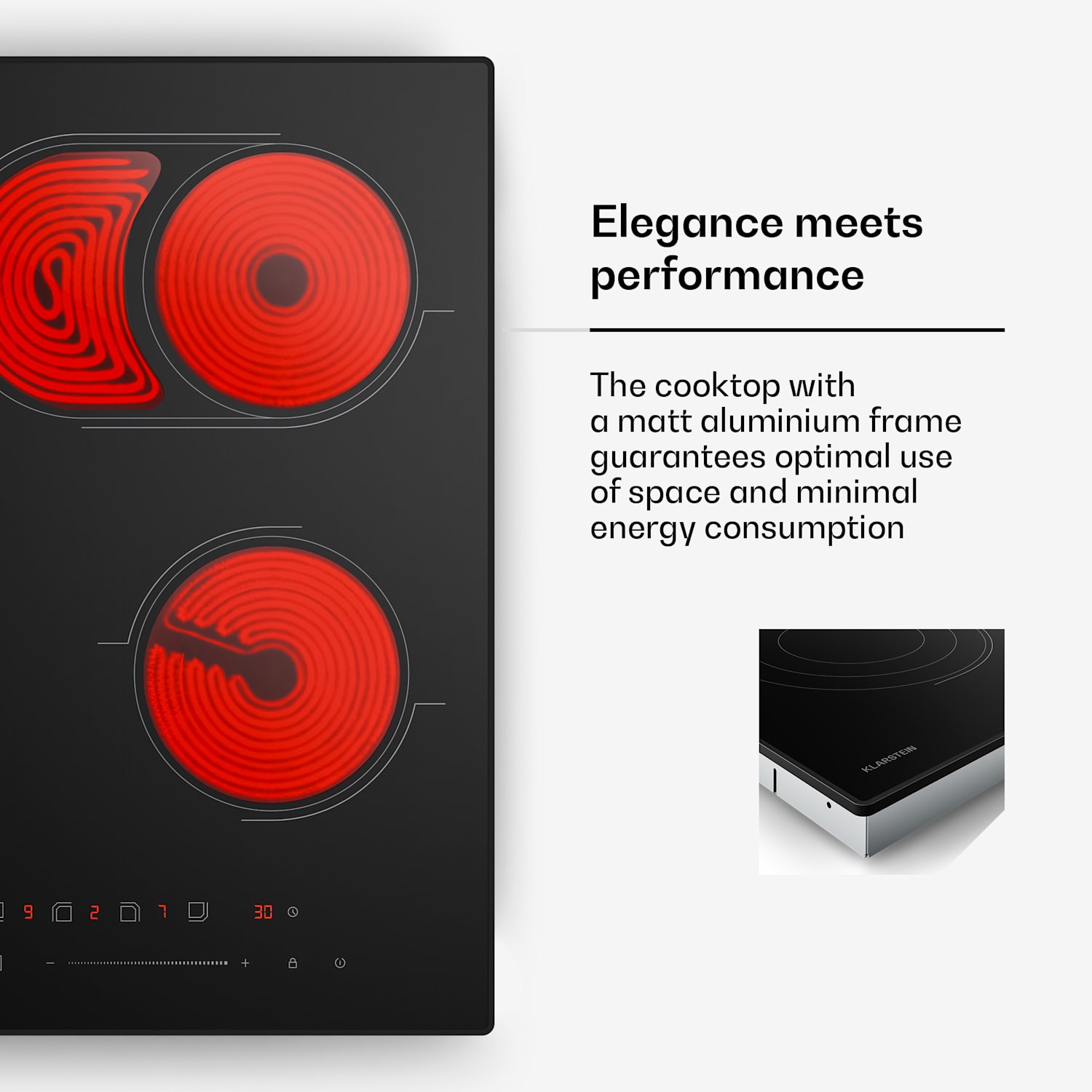 Velaire keraaminen liesi | Tyylikäs, minimalistinen, tehokas | 4 keittoaluetta | 6700 W | 60 cm 60 cm