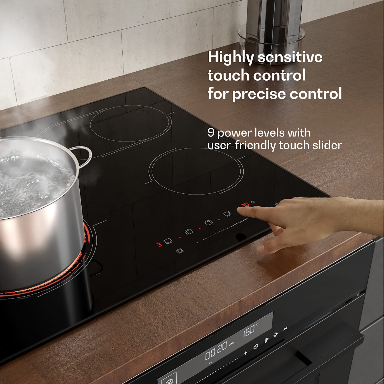 Velaire keraaminen liesi | Tyylikäs, minimalistinen, tehokas | 4 keittoaluetta | 6700 W | 60 cm 60 cm