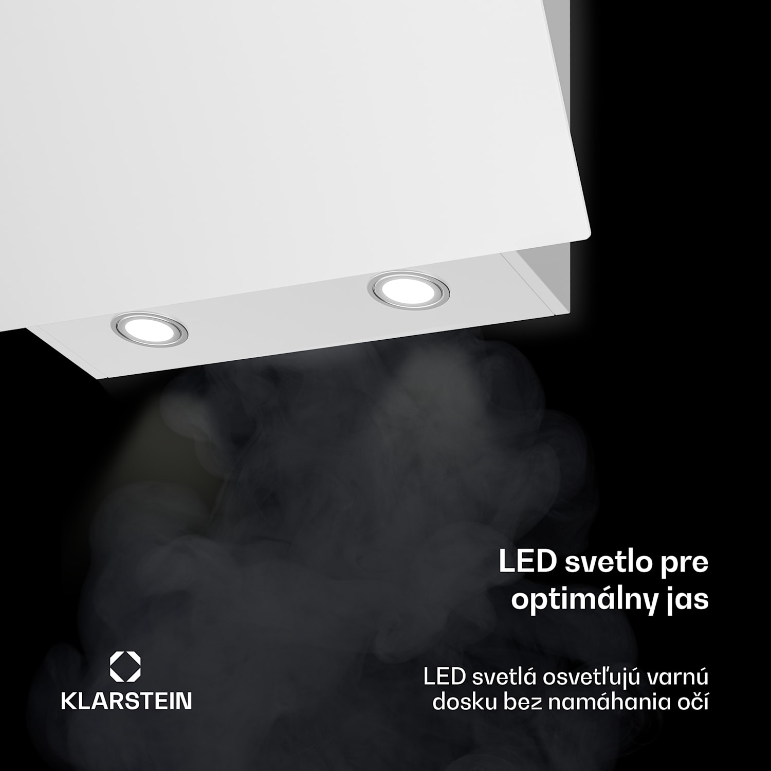 Laurel šikmý digestor | režim odsávania vzduchu a recirkulácie | bezpečnostné sklo | 417 m³/h | 60 cm 60 cm | Biela