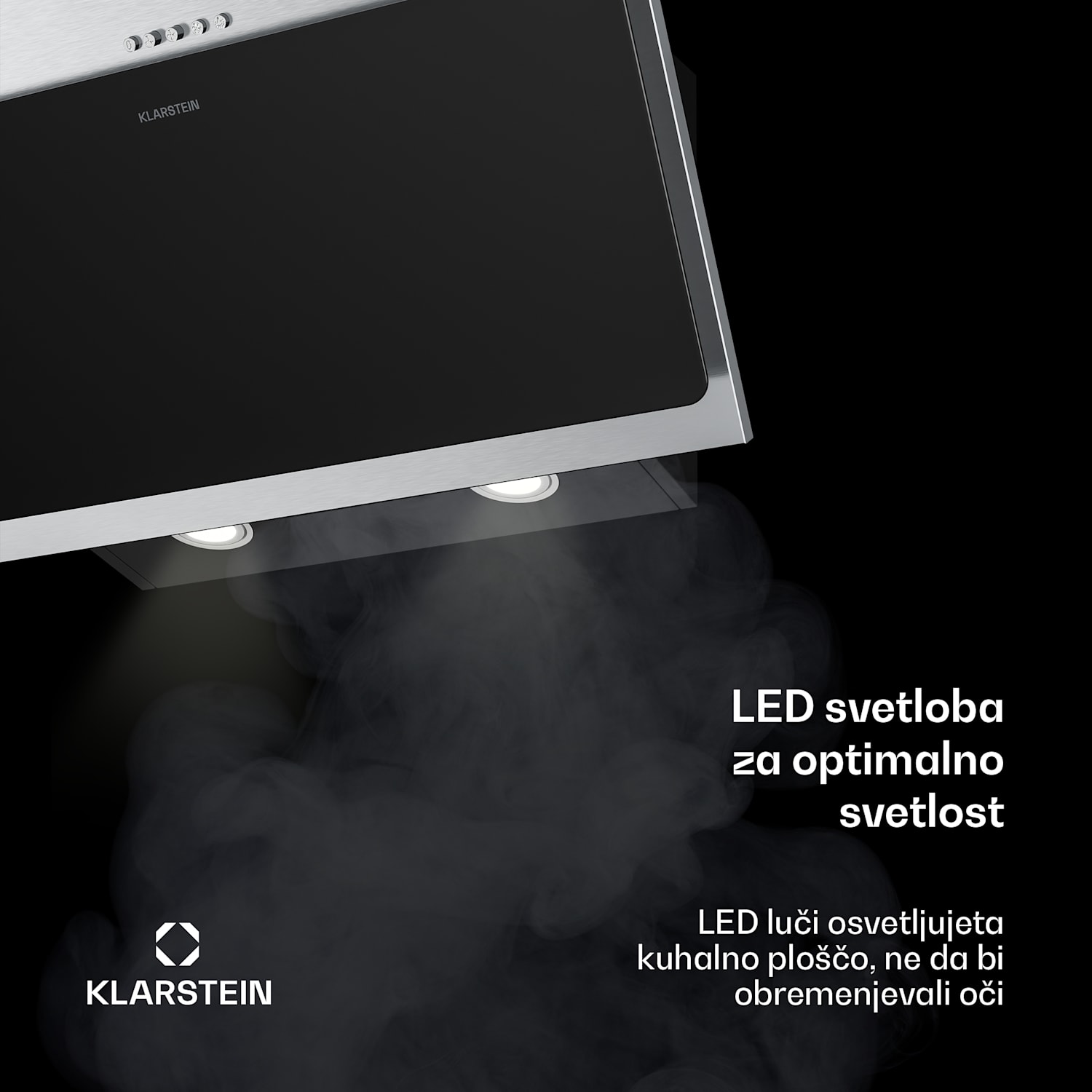 Alessia nagnjena napa | način odvajanja in recirkulacije | nerjaveče jeklo | 404 m³/h | 60 cm 60 cm | Nerjaveče jeklo