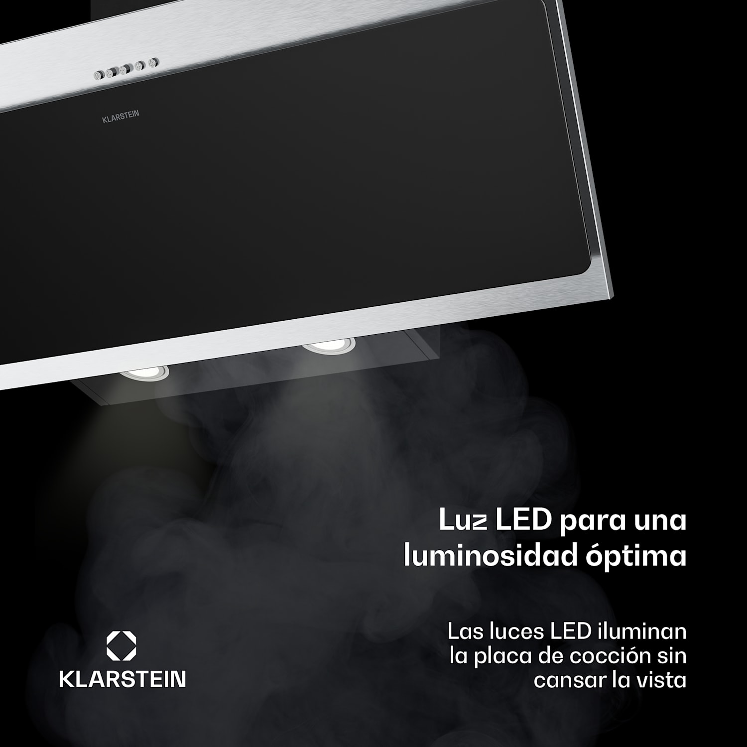 Campana extractora Alessia inclinada | Modo extracción y recirculación | Acero inoxidable | 404 m³/h | 90 cm 90 cm | Acero Inoxidable