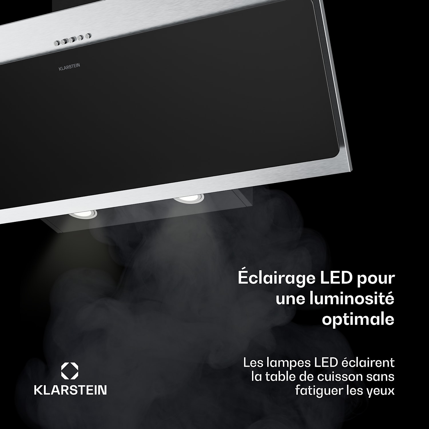 Alessia hotte inclinée | mode extraction et recyclage | acier inoxydable | 404 m³/h | 90 cm 90 cm | Acier Inoxydable