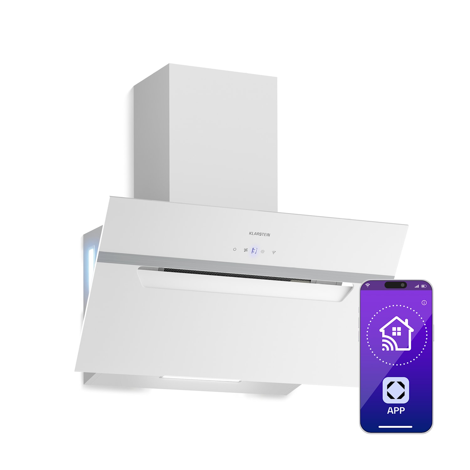 BigBite ferde páraelszívó | elszívó és keringtető üzemmód | biztonsági üveg | 417m³/h | 60cm 60 cm | Fehér