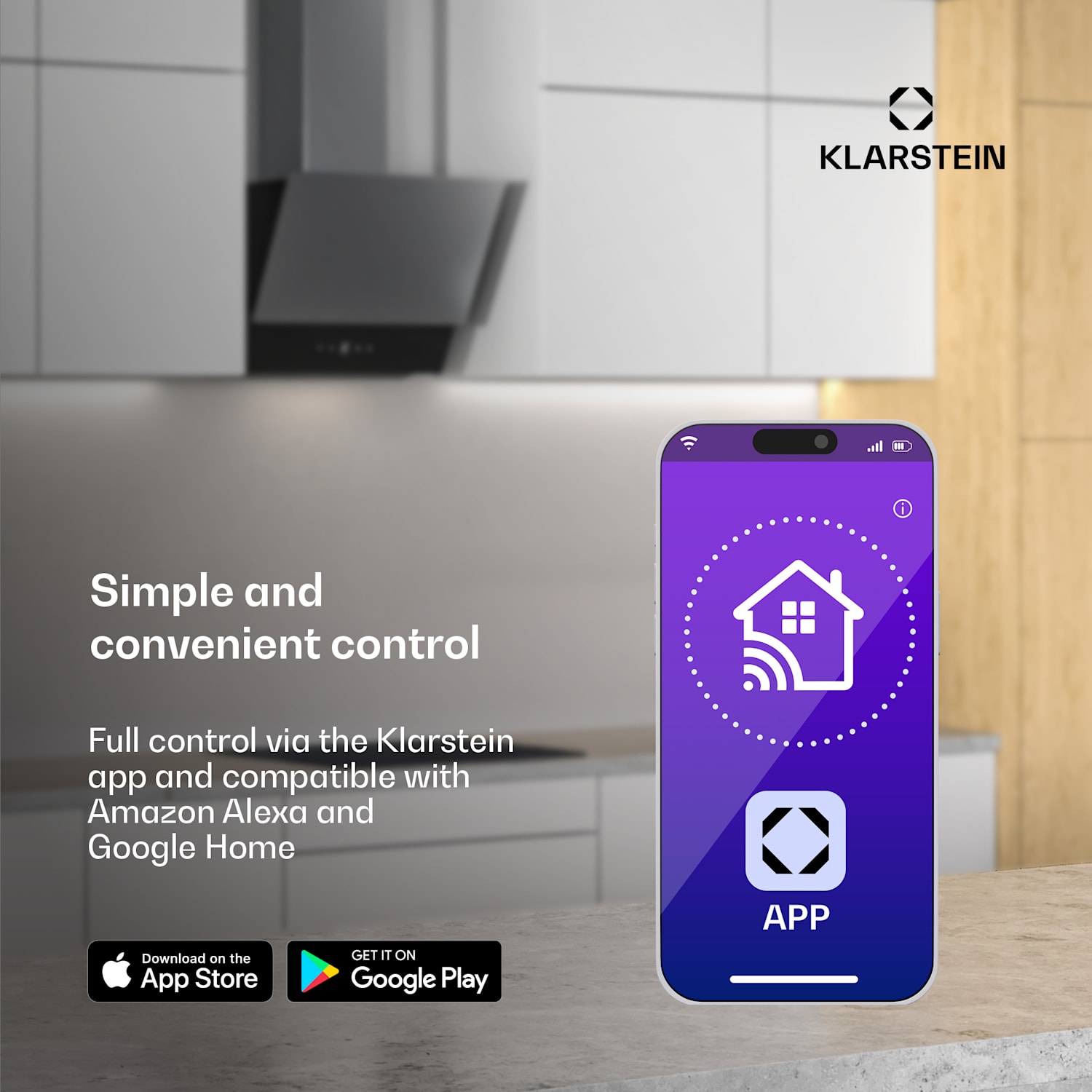 BigBite schuine afzuigkap | afzuig- en recirculatiemodus | veiligheidsglas | 417 m³/h | 90 cm 90 cm | Wit