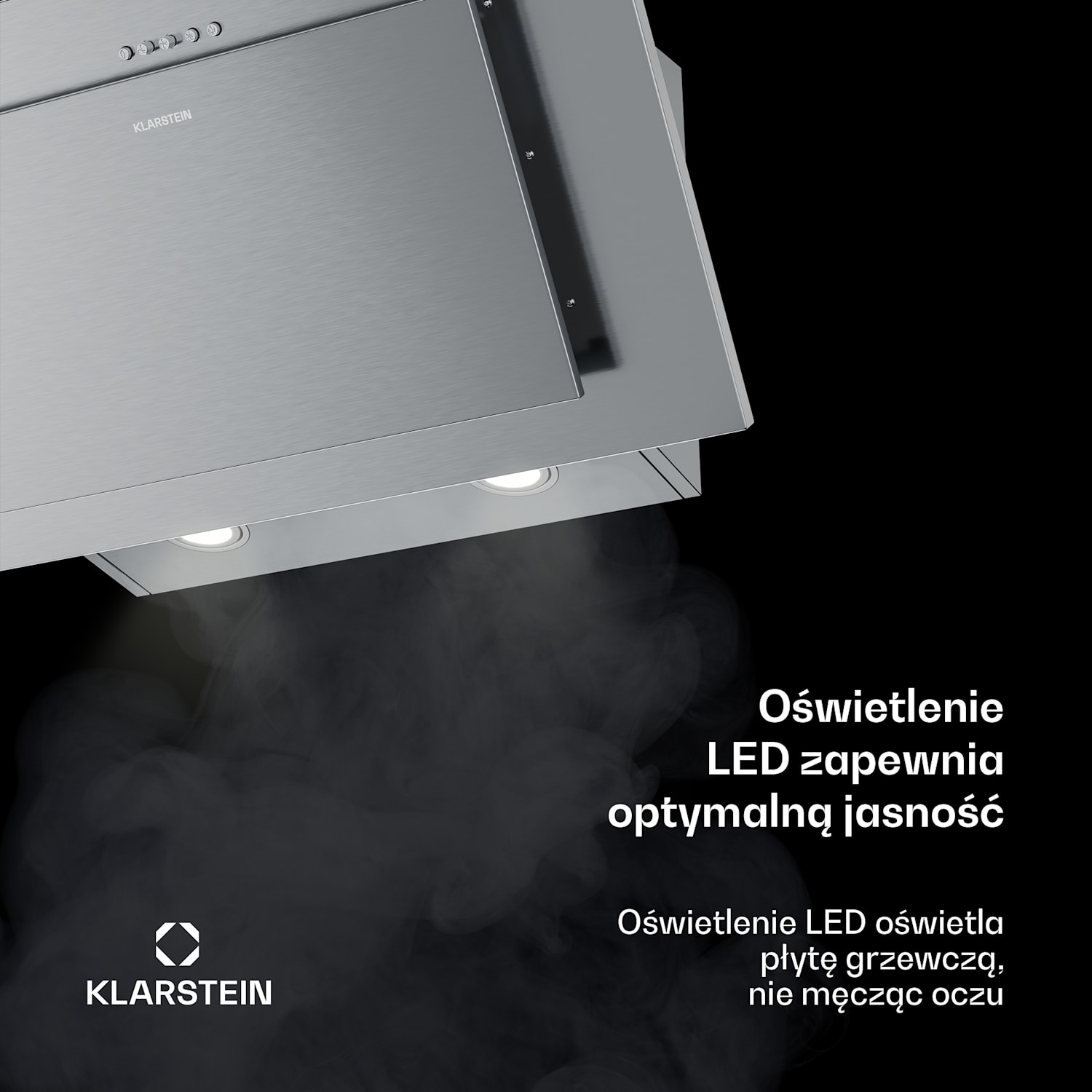 Okap skośny Athena | Tryb wyciągu i recyrkulacji | 404 m³/h | 56 W | 60 cm 60 cm | Stal nierdzewna