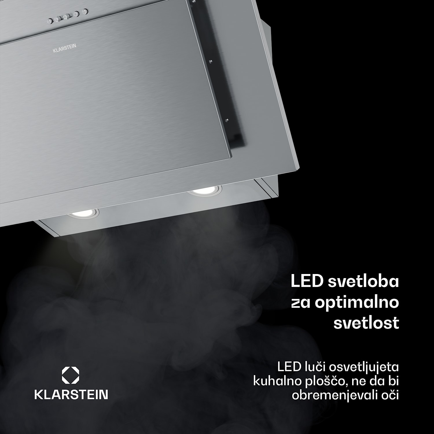 Athena poševna napa | način odsesavanja in recirkulacije zraka | 404 m³/h | 56 W | 60 cm 60 cm | Nerjaveče jeklo