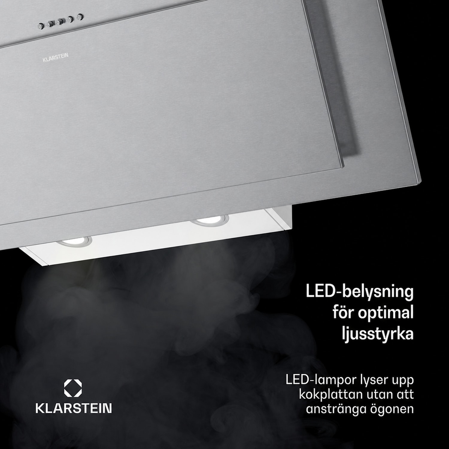 Athena frihängande fläkt | Av- och återluftsmodus | 254 m³/h | 56 W | 90 cm 90 cm | Silver