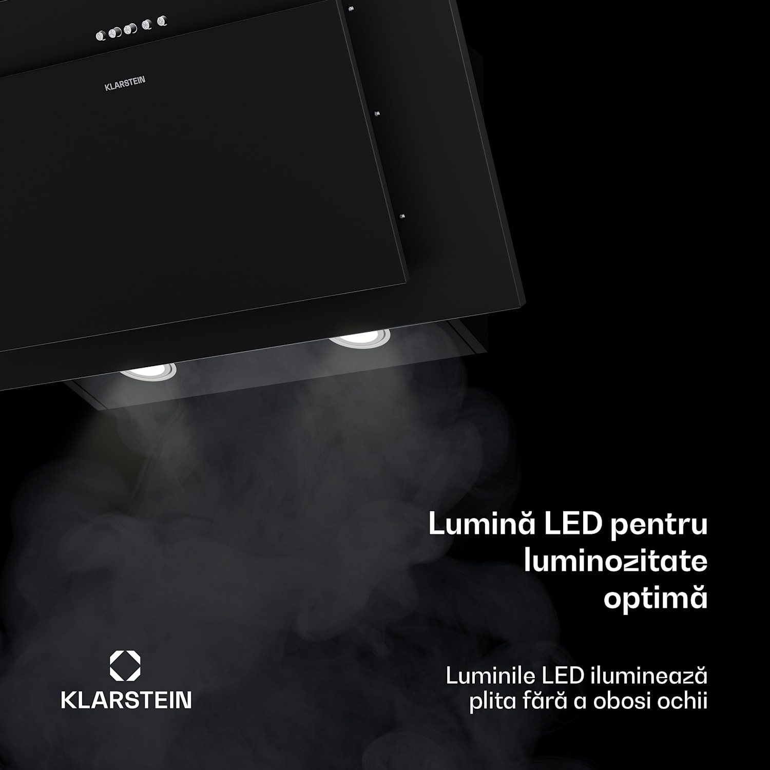 Hota înclinată Athena | mod de evacuare a aerului și recirculare | 404 m³/h | 56 W | 60 cm 60 cm | Negru