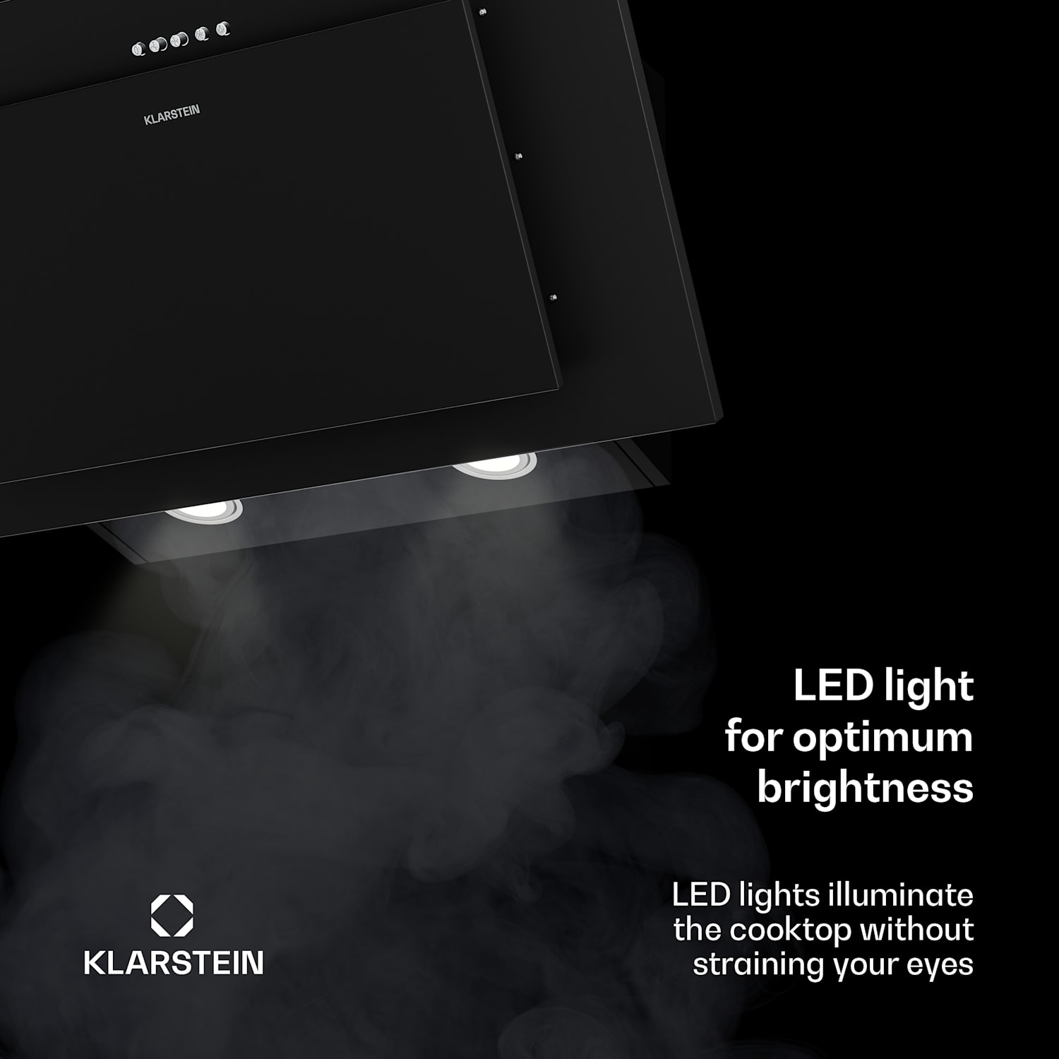 Athena seinälle asennettava liesituuletin | Poisto- ja kiertoilmatoiminto | 404 m³/h | 56 W | 60 cm 60 cm | Musta