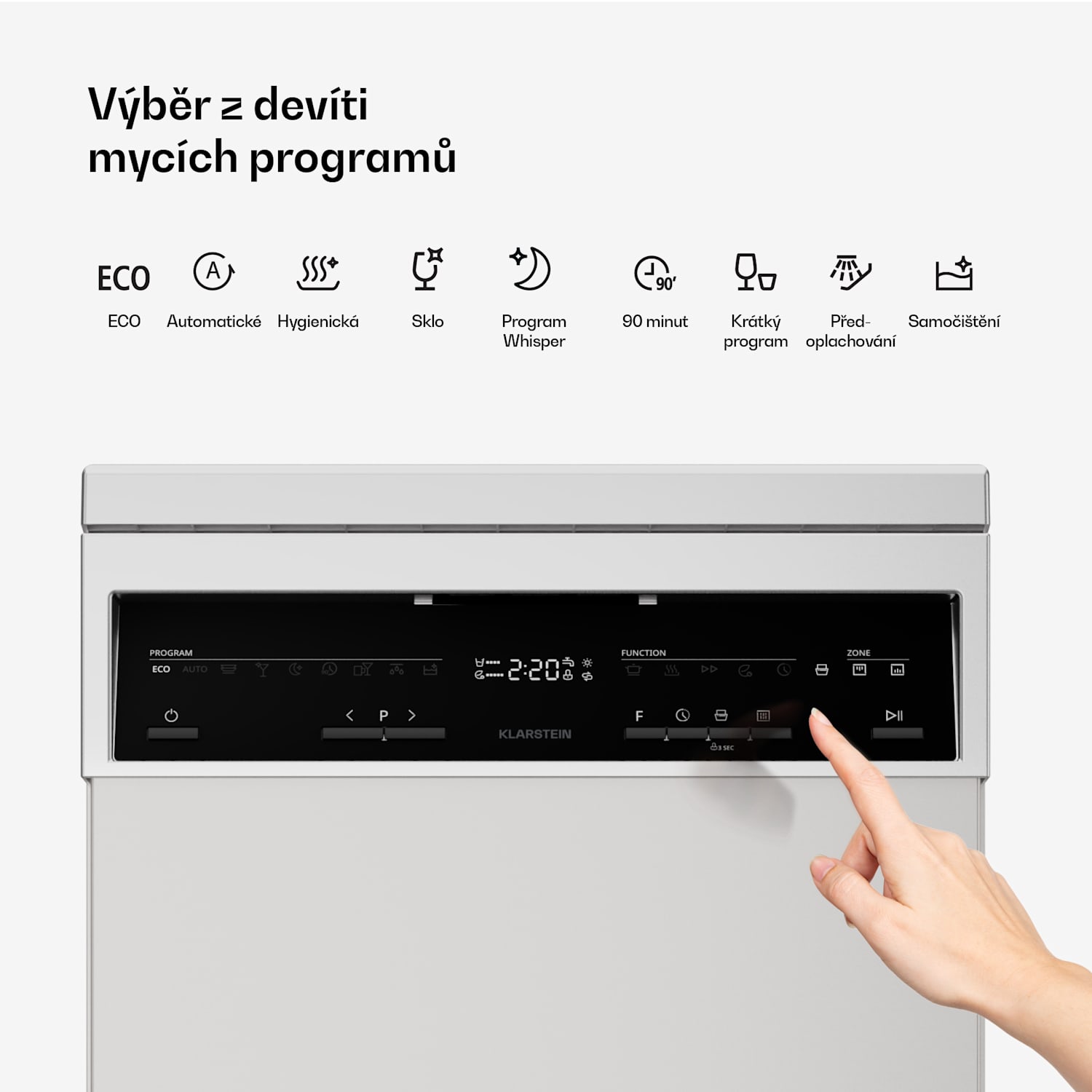 Volně stojící myčka nádobí Verosteel | Minimalistická, kompaktní, elegantní | EEC B | 45 cm 45 cm