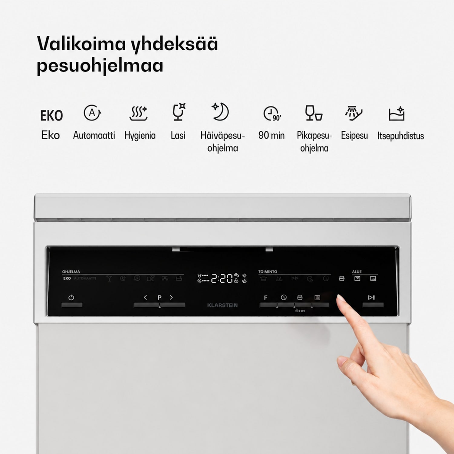 Verosteel Vapaa-ajattelijaastianpesukone | Minimalistinen, Kompakti, Tyylikäs | EEC B | 45 cm 45 cm