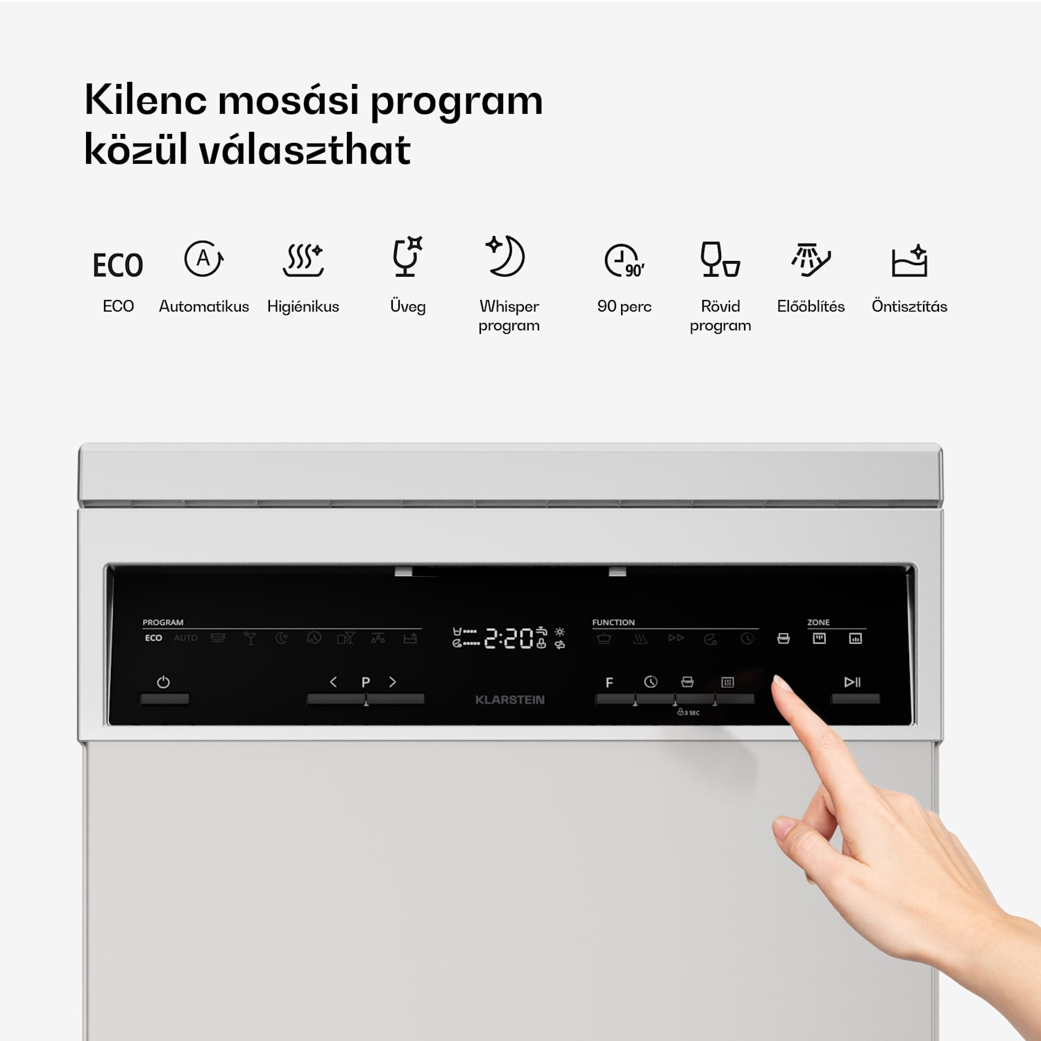 Verosteel szabadon álló mosogatógép | Minimalista, kompakt, elegáns | EEC B | 45 cm 45 cm