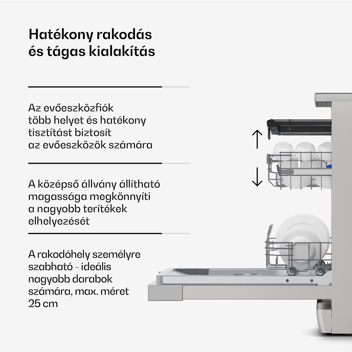 Verosteel szabadon álló mosogatógép | Minimalista, kompakt, elegáns | EEC B | 45 cm 45 cm