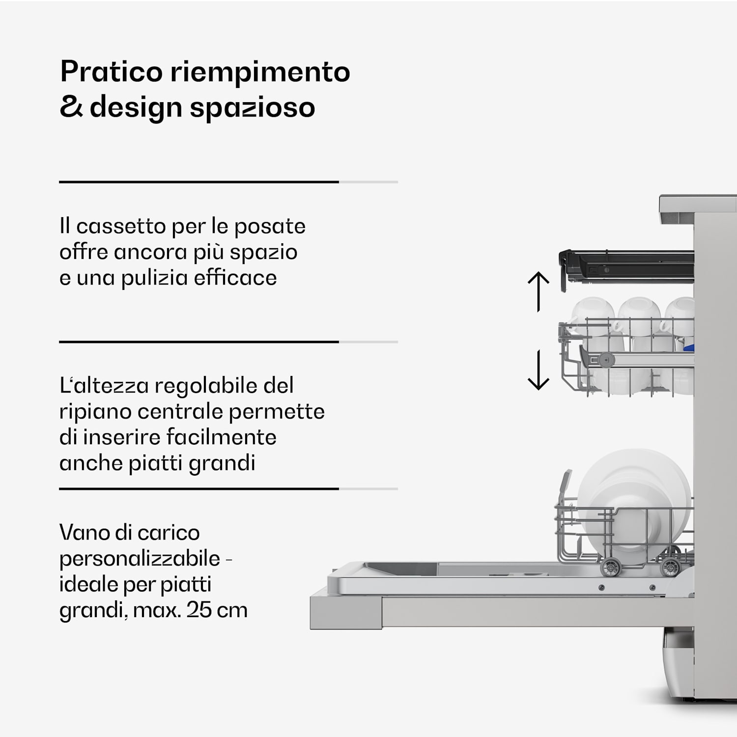 Verosteel - Lavastoviglie indipendente | Minimalista, compatta, elegante | Classe energetica B | 45 cm 45 cm