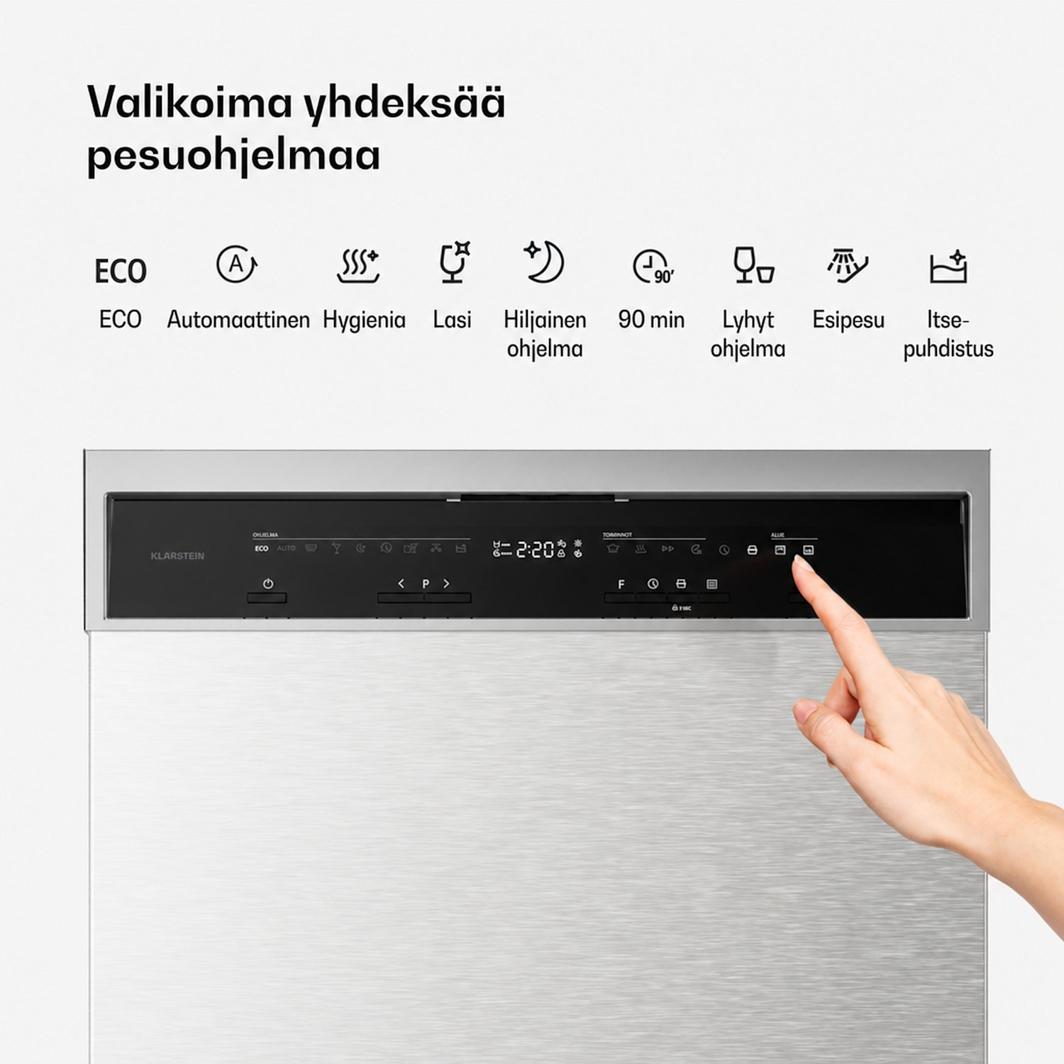 Verosteel upotettava astianpesukone | Minimalistinen, tehokas, tyylikäs | EEC A | 60 cm 60 cm